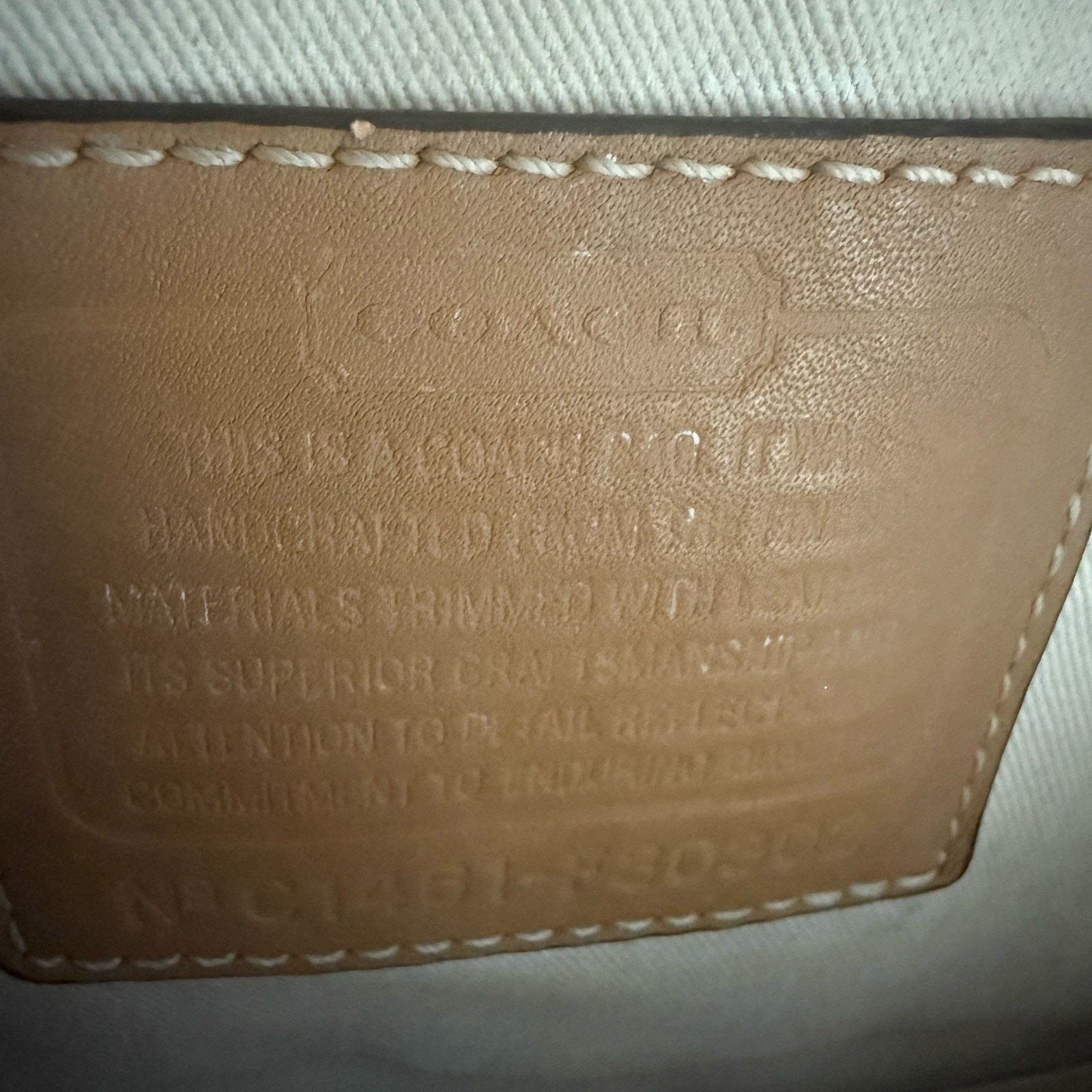 Coach Coach Hadley Tote Straps Striped Canvas Leather Travel Bag Size ONE SIZE - 11 Thumbnail