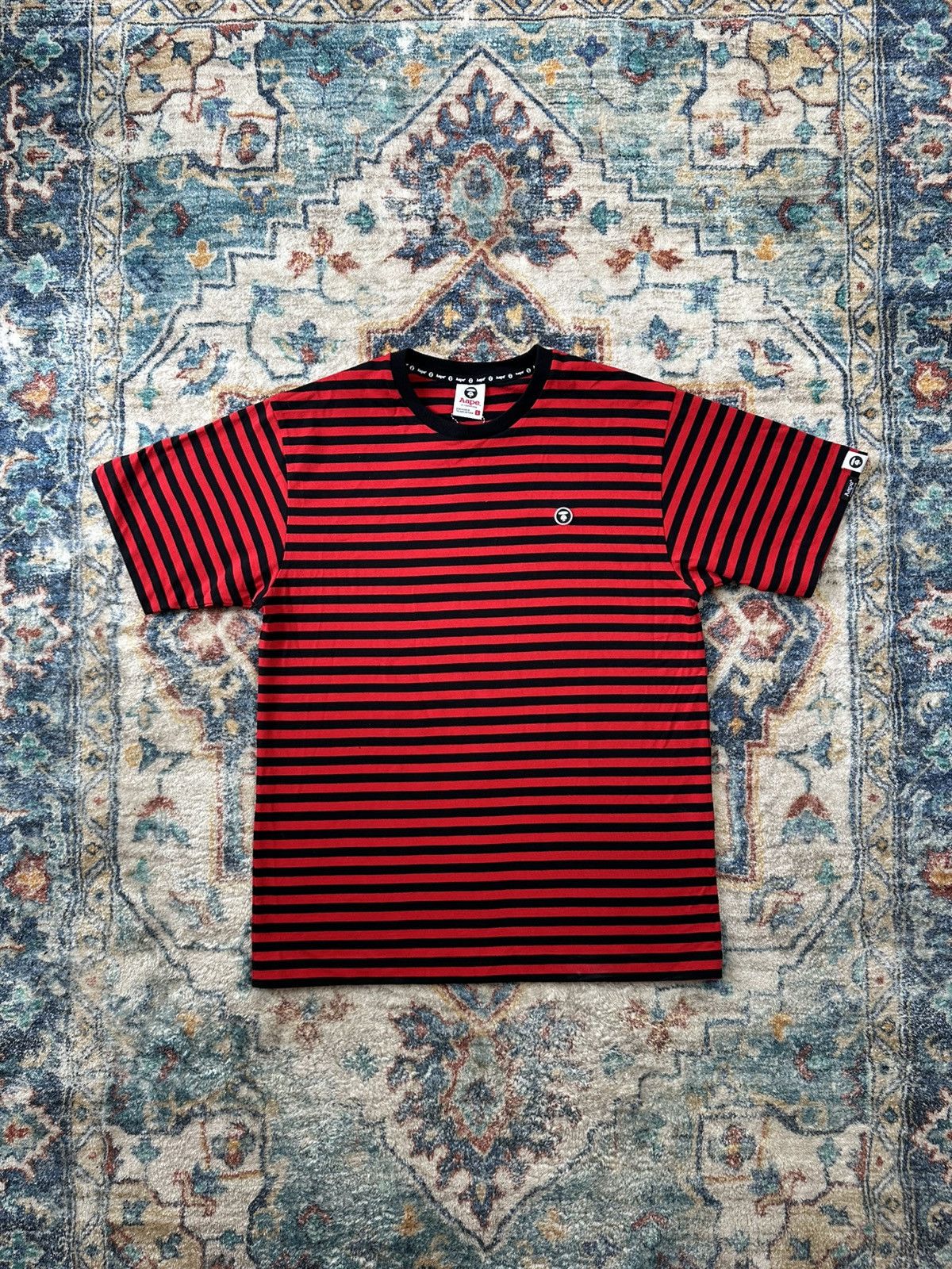 Aape Aape NWT Striped Logo T-shirt Lrge Size US L / EU 52-54 / 3 - 1 Thumbnail