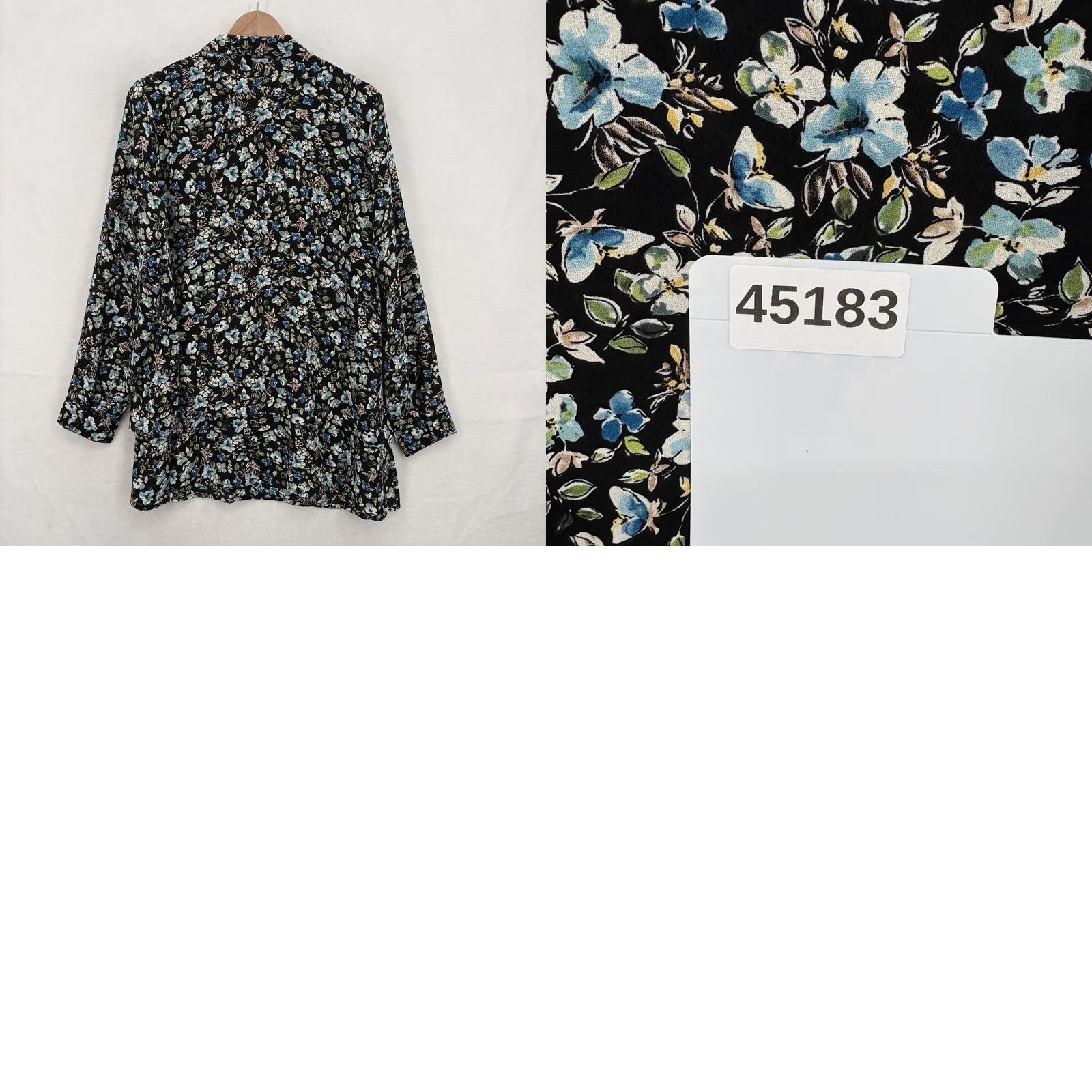 J. Jill J. Jill Tunic Top Womens Medium Black Floral Button Front Long Sleeve Shirt NWT Size M / US 6-8 / IT 42-44 - 9 Thumbnail
