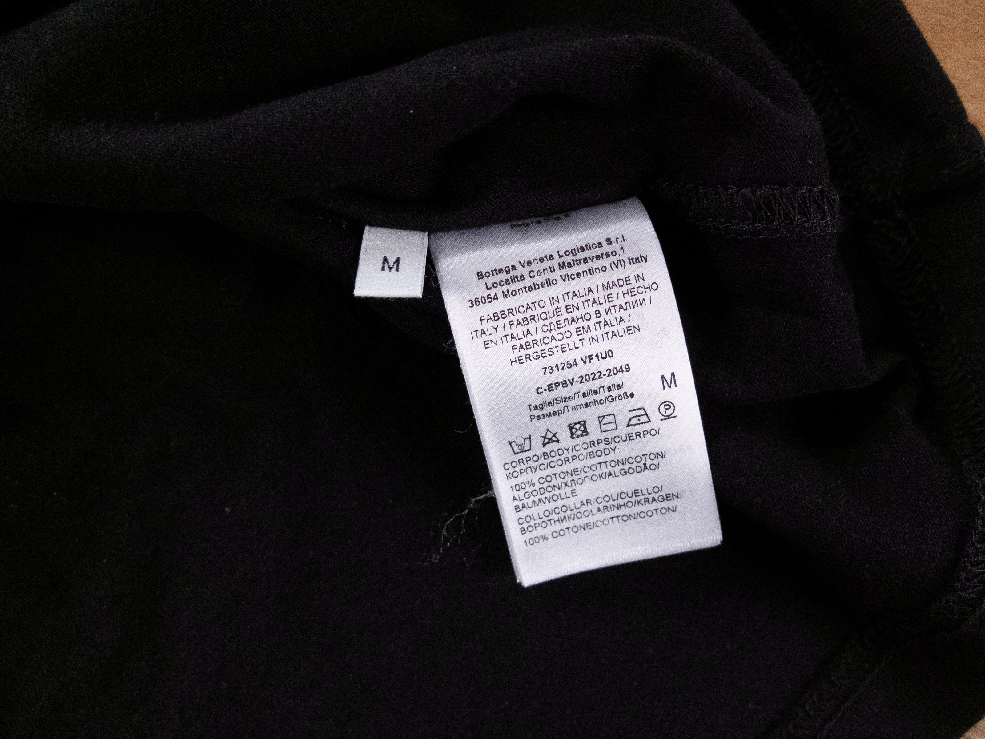 Bottega Veneta BOTTEGA VENETA Sunrise solid black cotton t-shirt Medium q Size US M / EU 48-50 / 2 - 7 Thumbnail