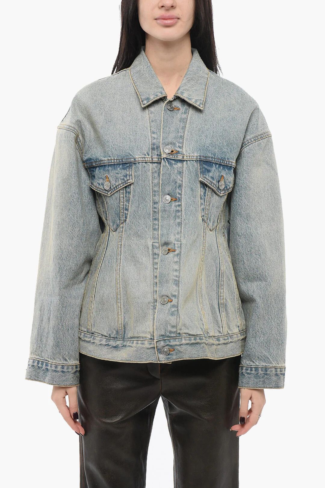 Balenciaga og1mm0326 Denim Jacket in Blue Size XS / US 0-2 / IT 36-38 - 1 Thumbnail