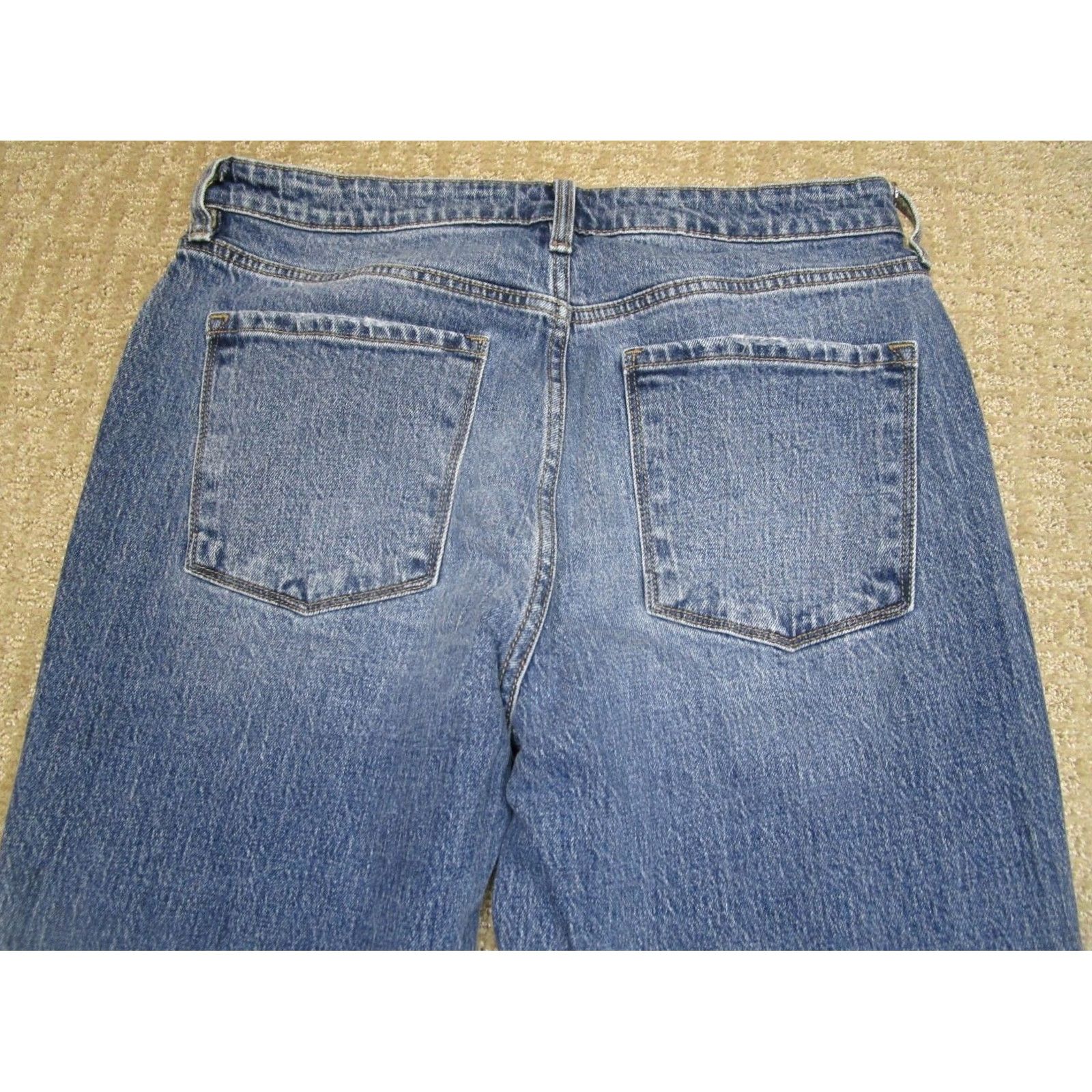 Vintage Kancan Jeans Women 32x32 Light Blue High Rise Straight Denim 5-Pocket Logo Hipster School Size 24" / US 00 / IT 34 - 4 Thumbnail