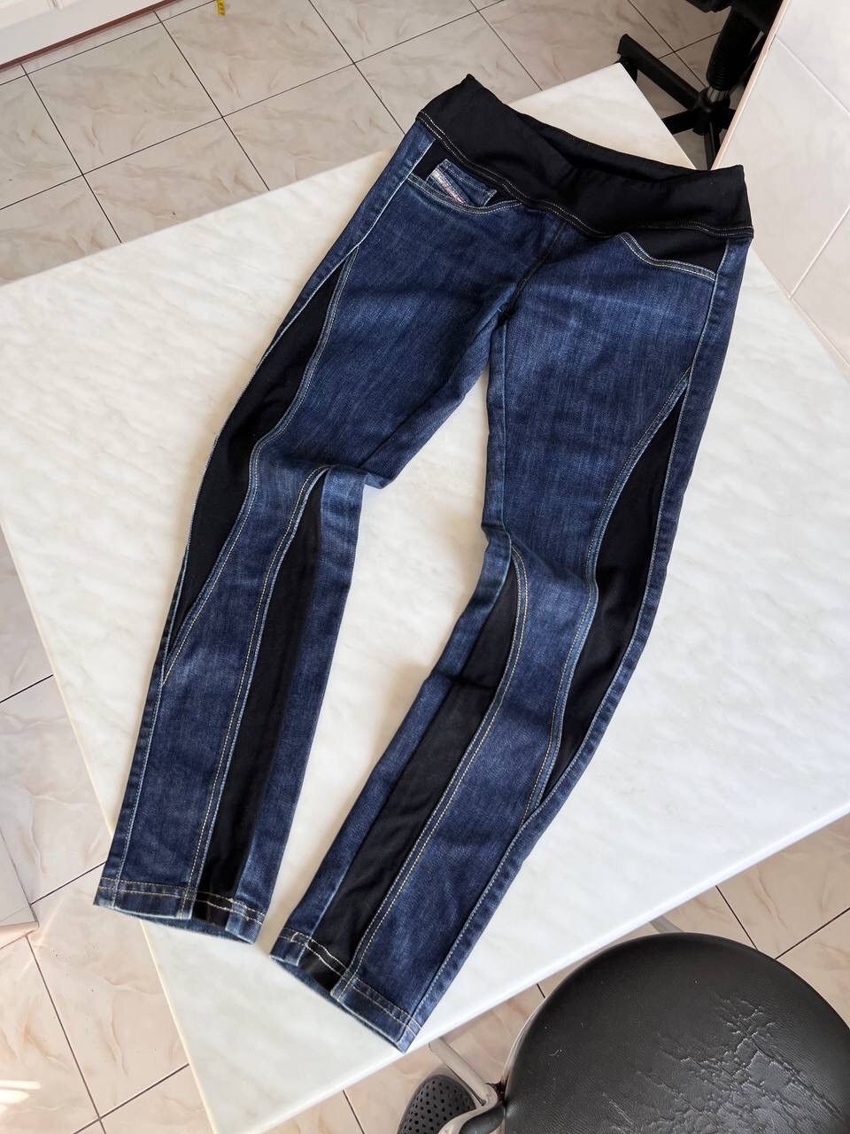 Diesel × Vintage Vintage Y2K Diesel Leggings Slim Pants Washed Denim Jeans Size 26" / US 2 / IT 38 - 1 Thumbnail