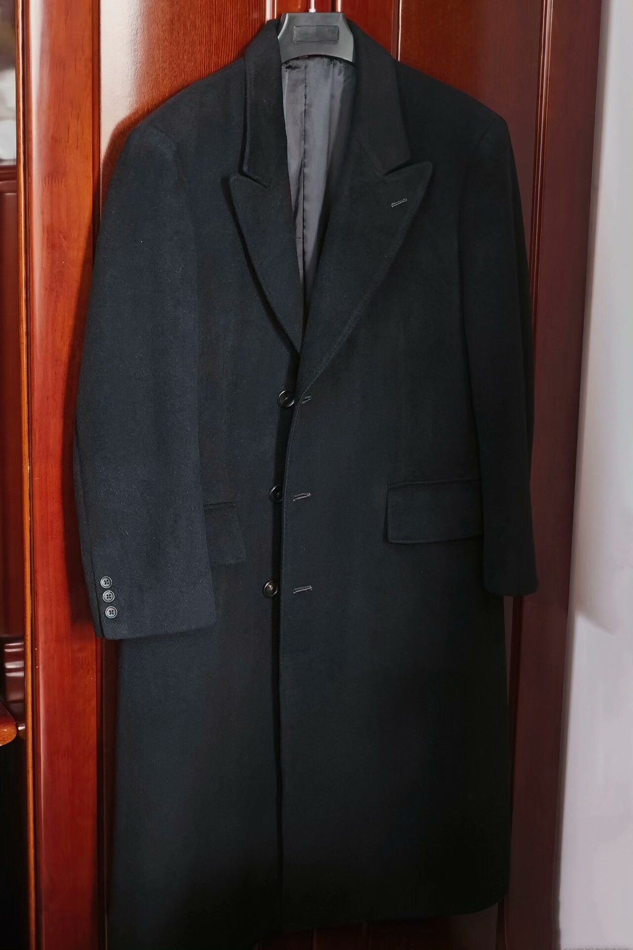 J. Press Black Angora Wool Blend Overcoat Size US M / EU 48-50 / 2 - 1 Thumbnail