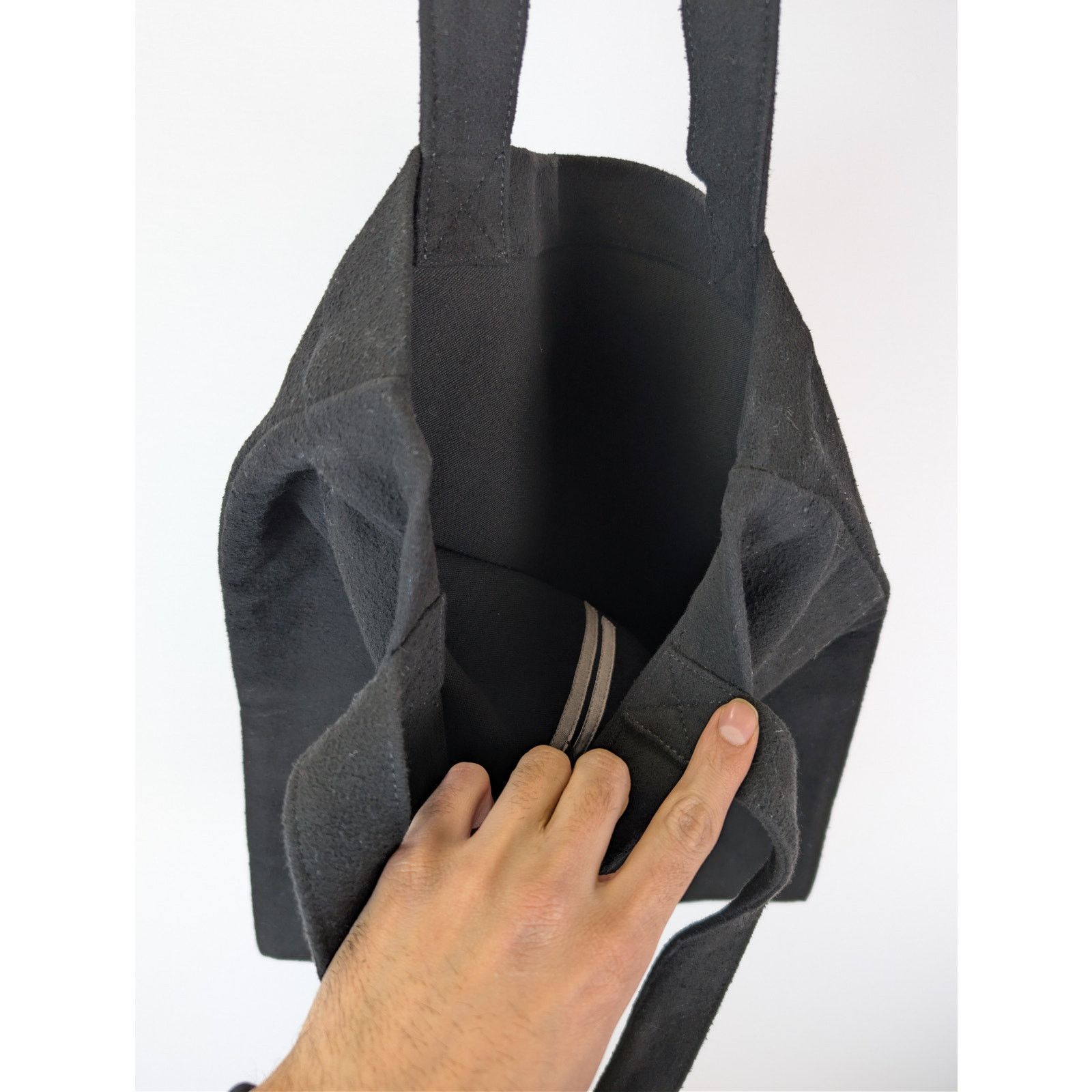 Rick Owens Drkshdw o1rshd1 Size: OS / cotton canvas shopper tote bag in Black Size ONE SIZE - 13 Thumbnail