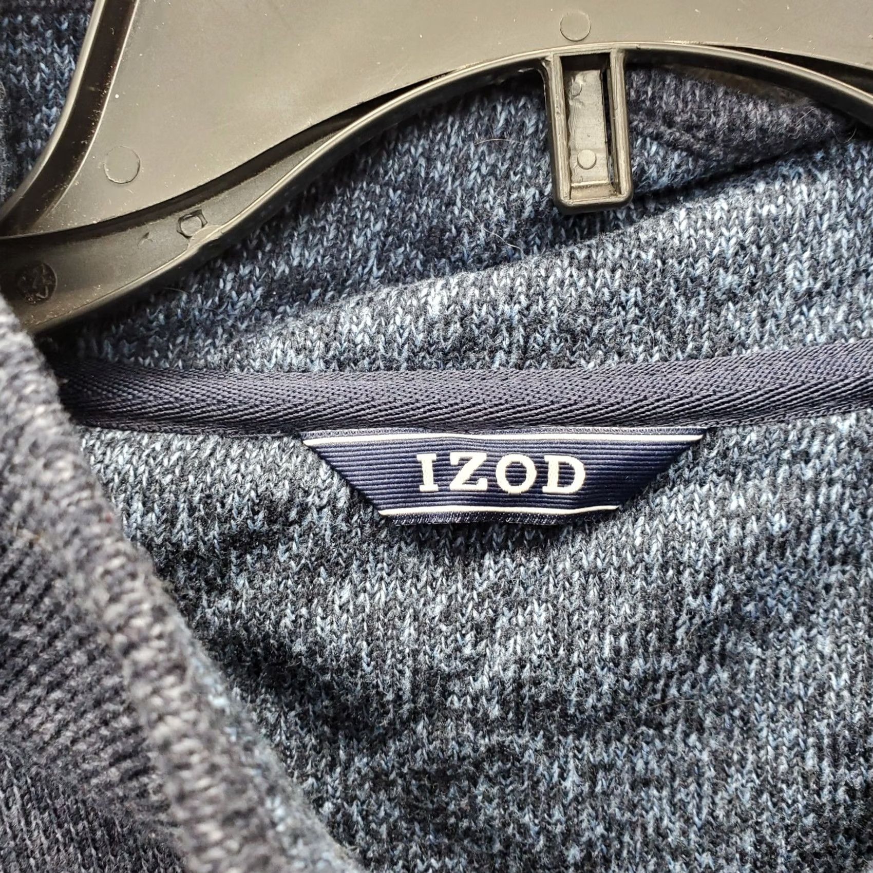 Izod IZOD Mens Pullover Sweater 2XL Blue Knit Embroidered Logo Quarter Zip Size US XXL / EU 58 / 5 - 5 Thumbnail