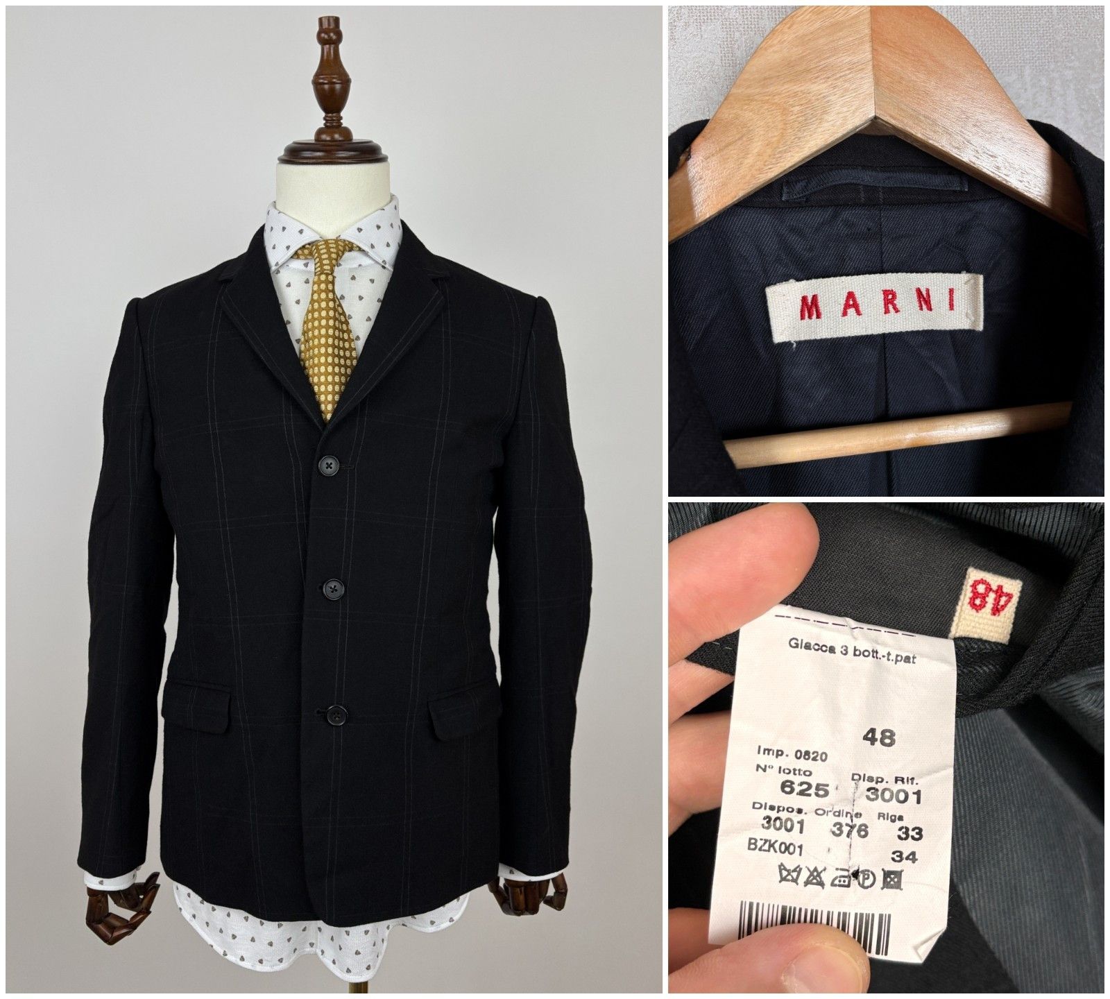 Marni Marni Check Wool Blazer Size EU 48 US/UK 38 Size 38R - 1 Thumbnail