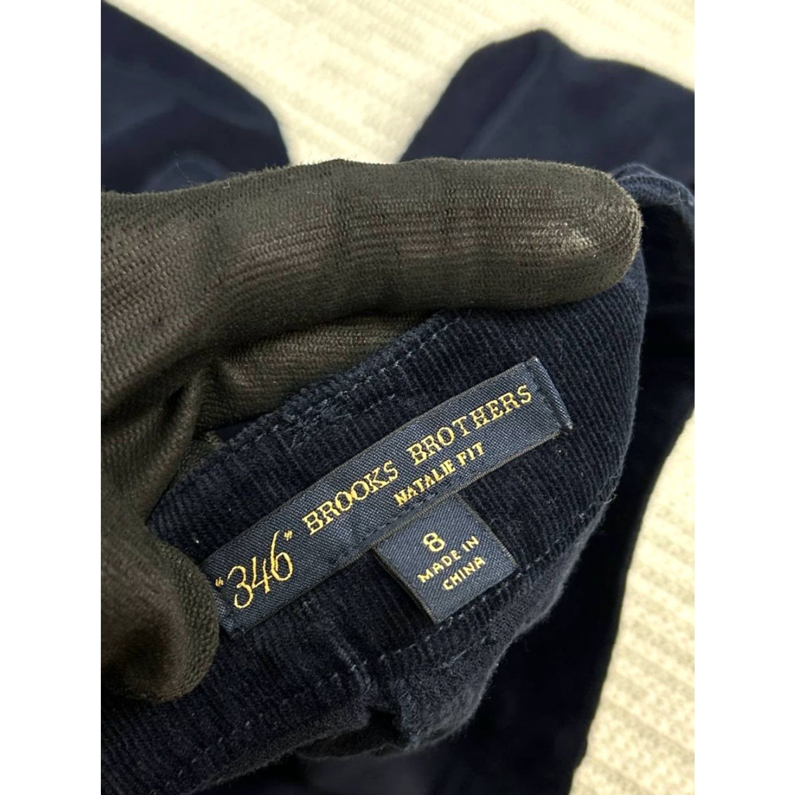 Brooks Brothers Brooks Brothers 346 Natalie Fit Pants Womens 8 Blue Corduroy Mid Rise Straight Front Pockets Casual Modern Comfort Stretch Size 30" / US 8 / IT 44 - 7 Thumbnail