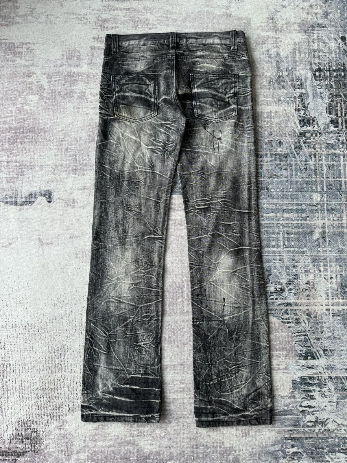 Japanese Brand × Tornado Mart × Vintage Vintage Agate Splash Tactical Flared Denim / GOA Style Size US 33 - 2 Thumbnail