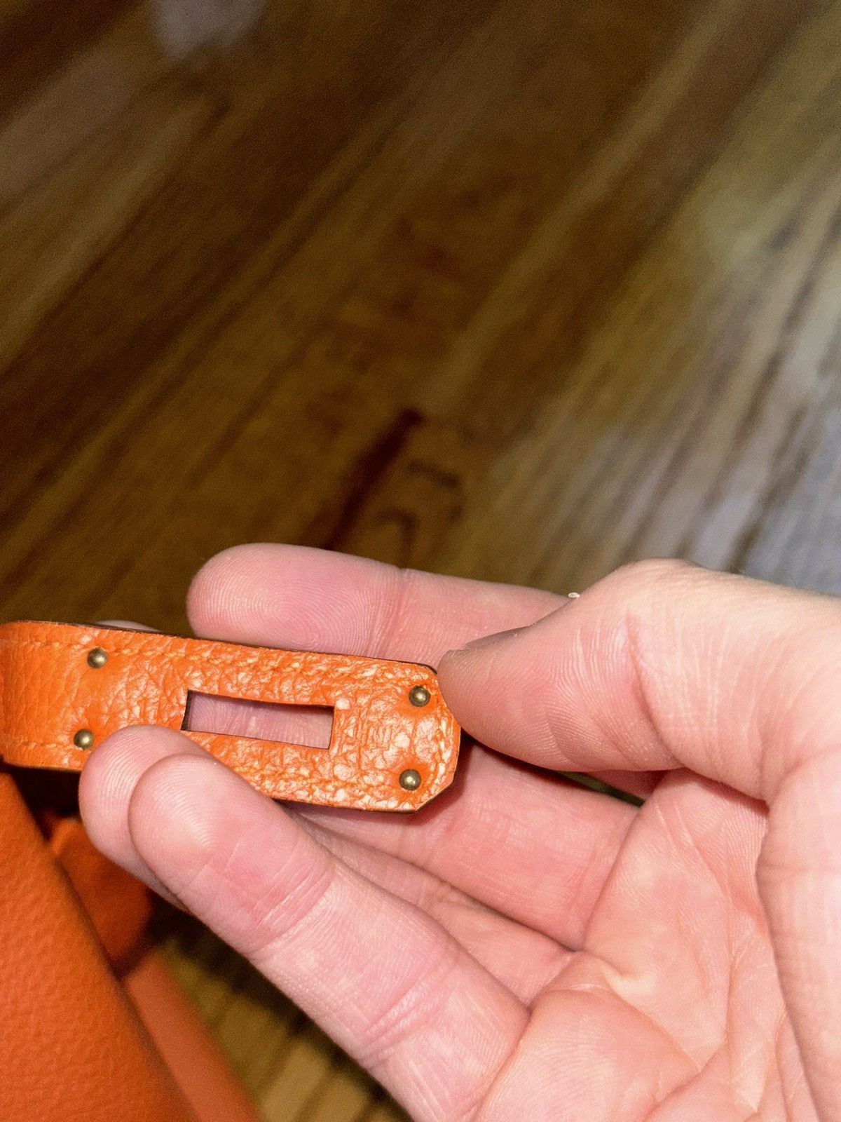 Hermes Birkin 30 Togo orange and gold 2010 bag