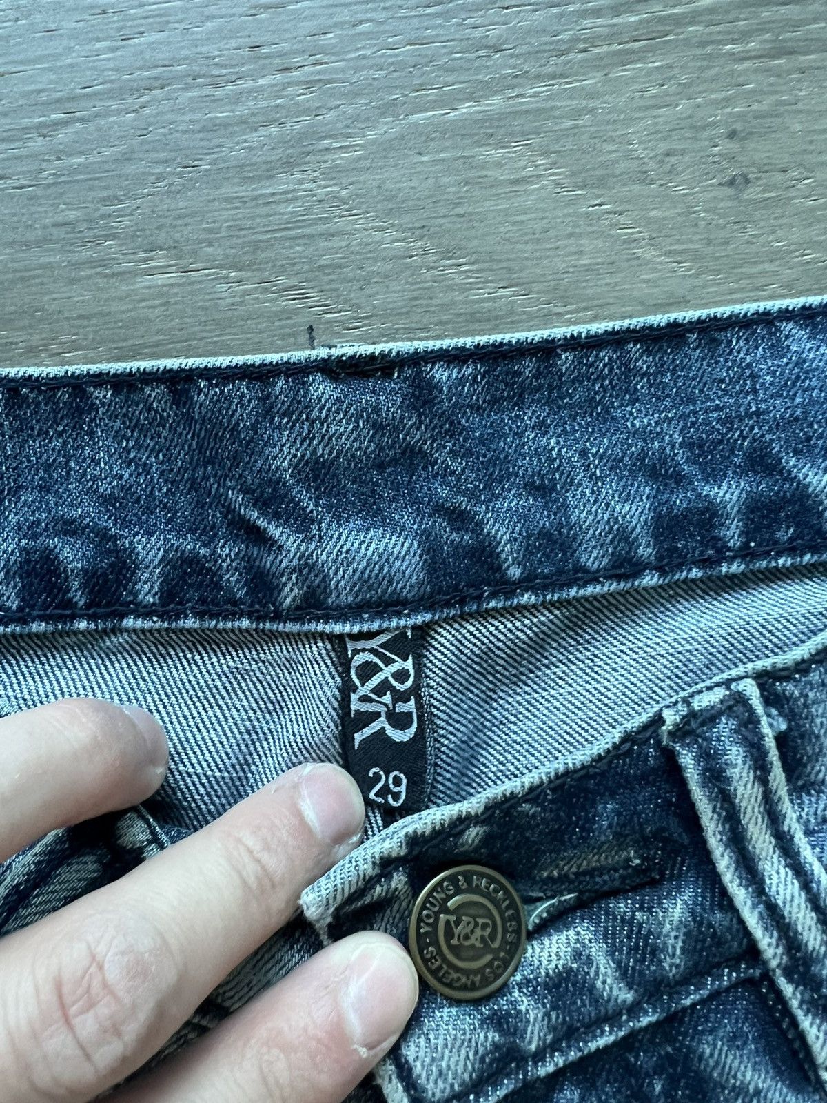 Young And Reckless Y&R denim distressed jeans Size US 28 / EU 44 - 3 Thumbnail