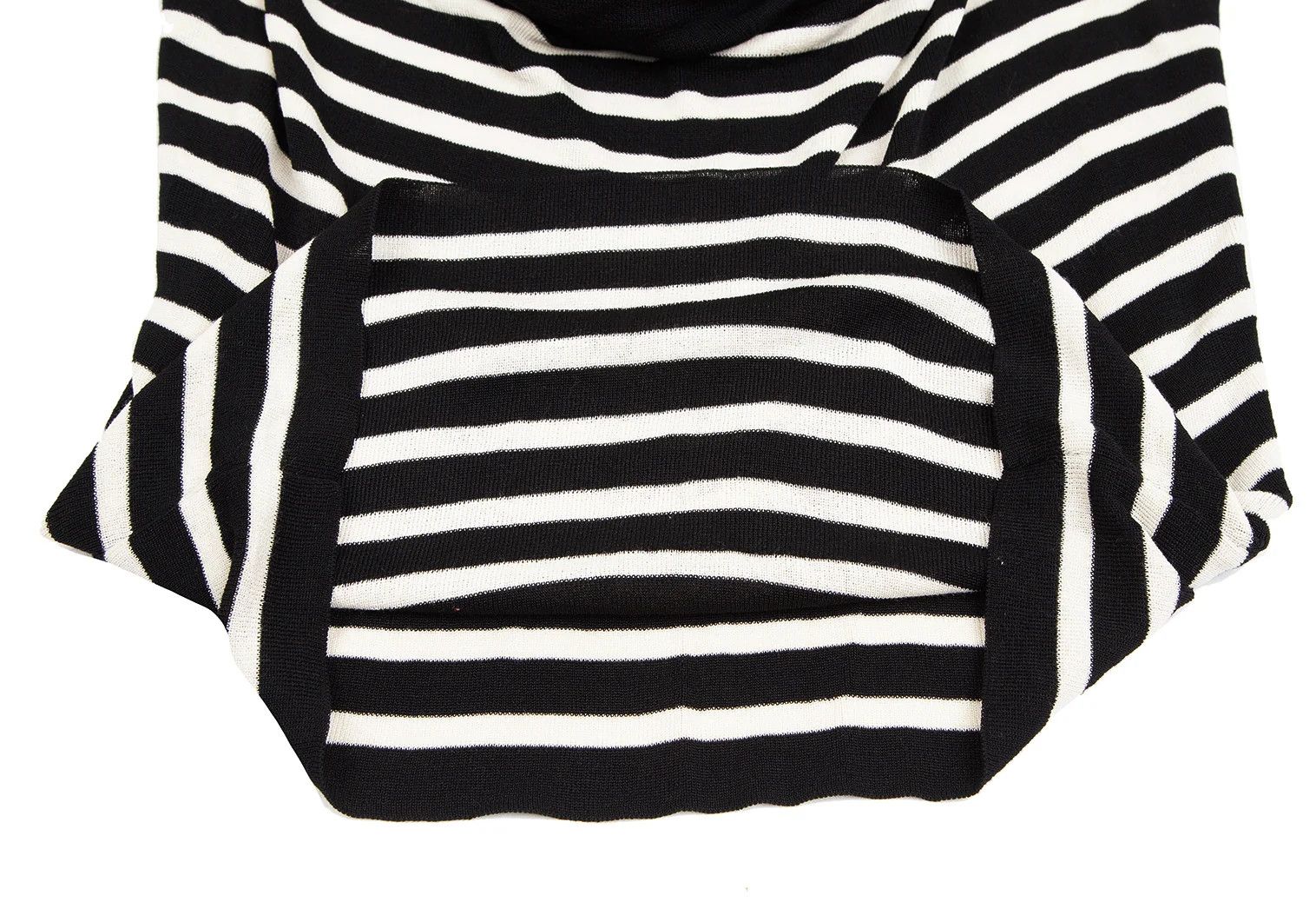 Jean Paul Gaultier Black and White Striped Sleeveless Knit Draped Top Size US M / EU 48-50 / 2 - 7 Thumbnail