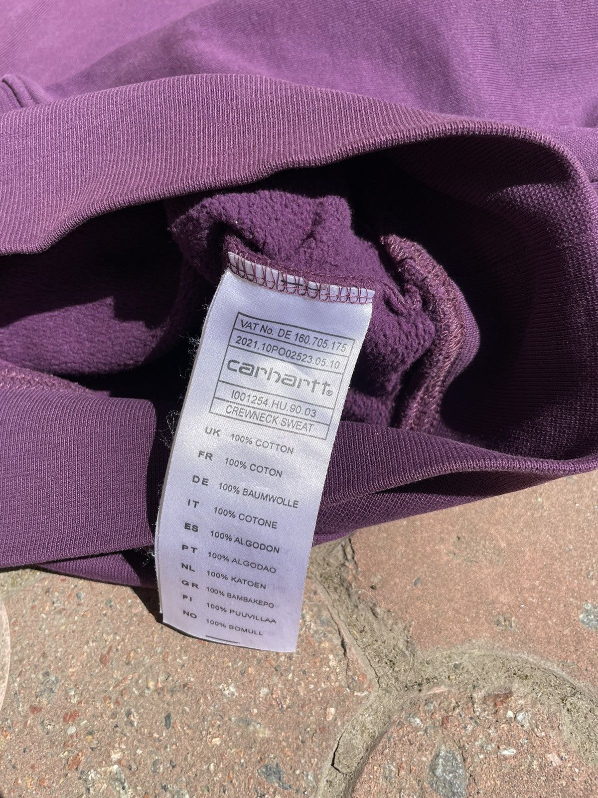 Carhartt × Vintage Vintage Carhartt Mens Sweatshirt Purple Crewneck Size L y2k Size US L / EU 52-54 / 3 - 2 Thumbnail