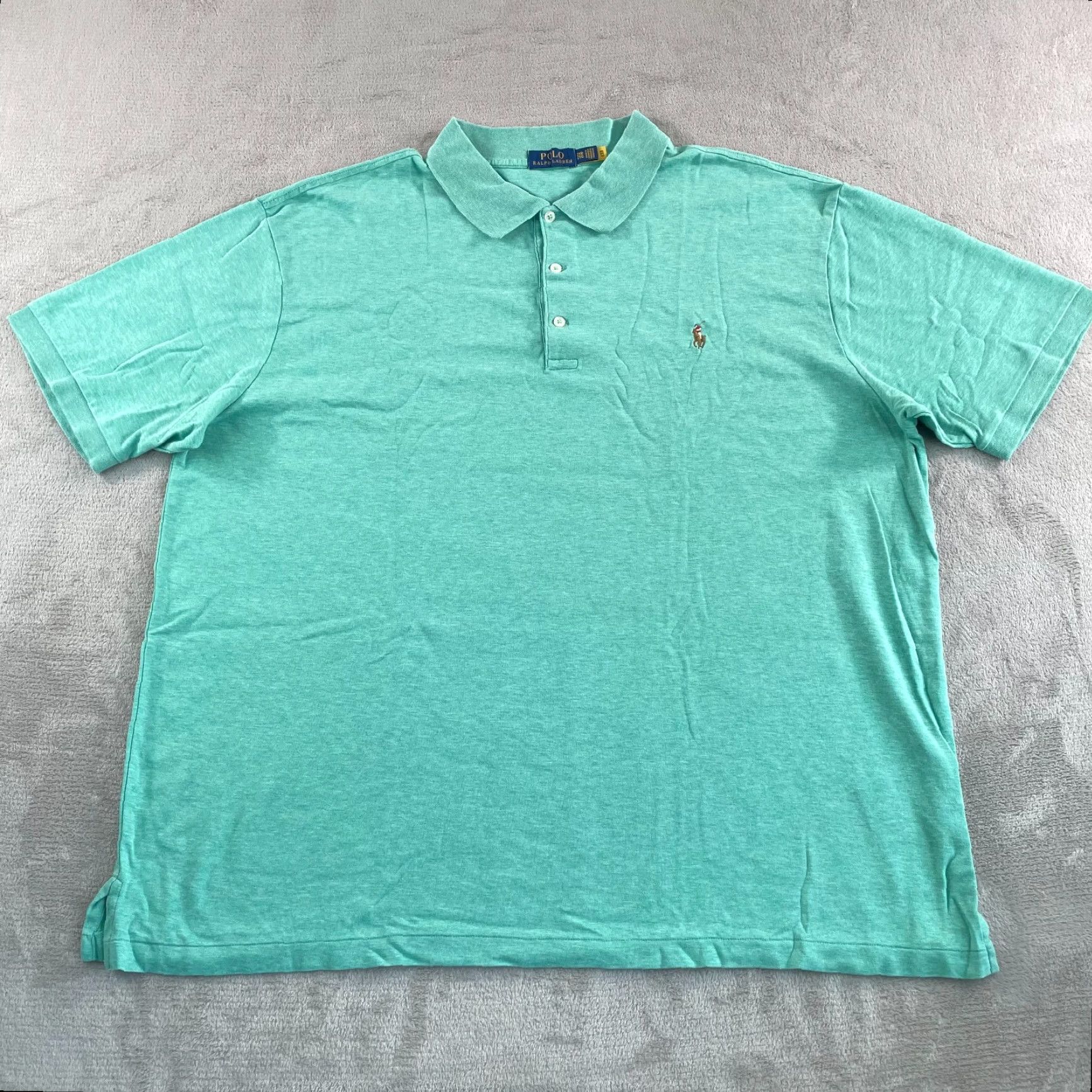 Polo Ralph Lauren Polo Ralph Lauren Shirt Men 2XB Big Heather Green Interlock Flesh Pony Preppy Size US XXL / EU 58 / 5 - 3 Thumbnail