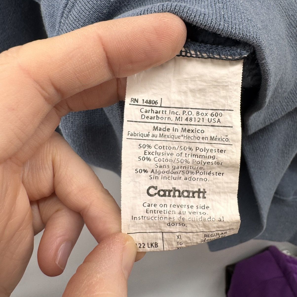Carhartt Vintage Carhartt Blue Full Zip Hoodie XL Size US XL / EU 56 / 4 - 7 Thumbnail