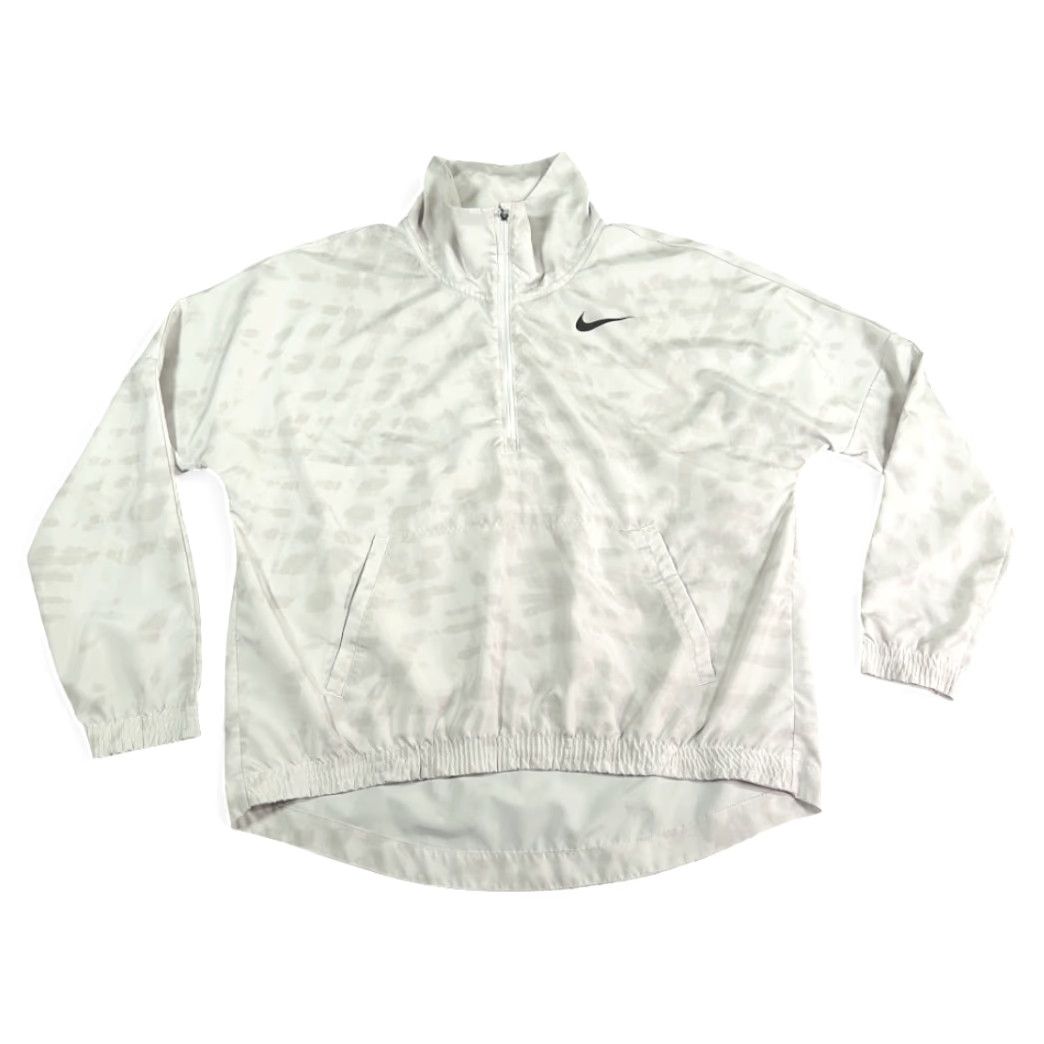 Nike Nike Running Pullover Womens LARGE White Pullover Quarter Zip Brush Texture Size L / US 10 / IT 46 - 3 Thumbnail