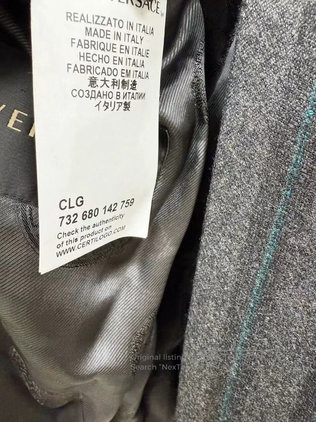 Versace VERSACE Wool Cashmere Suit Set. Size US XL / EU 56 / 4 - 7 Thumbnail