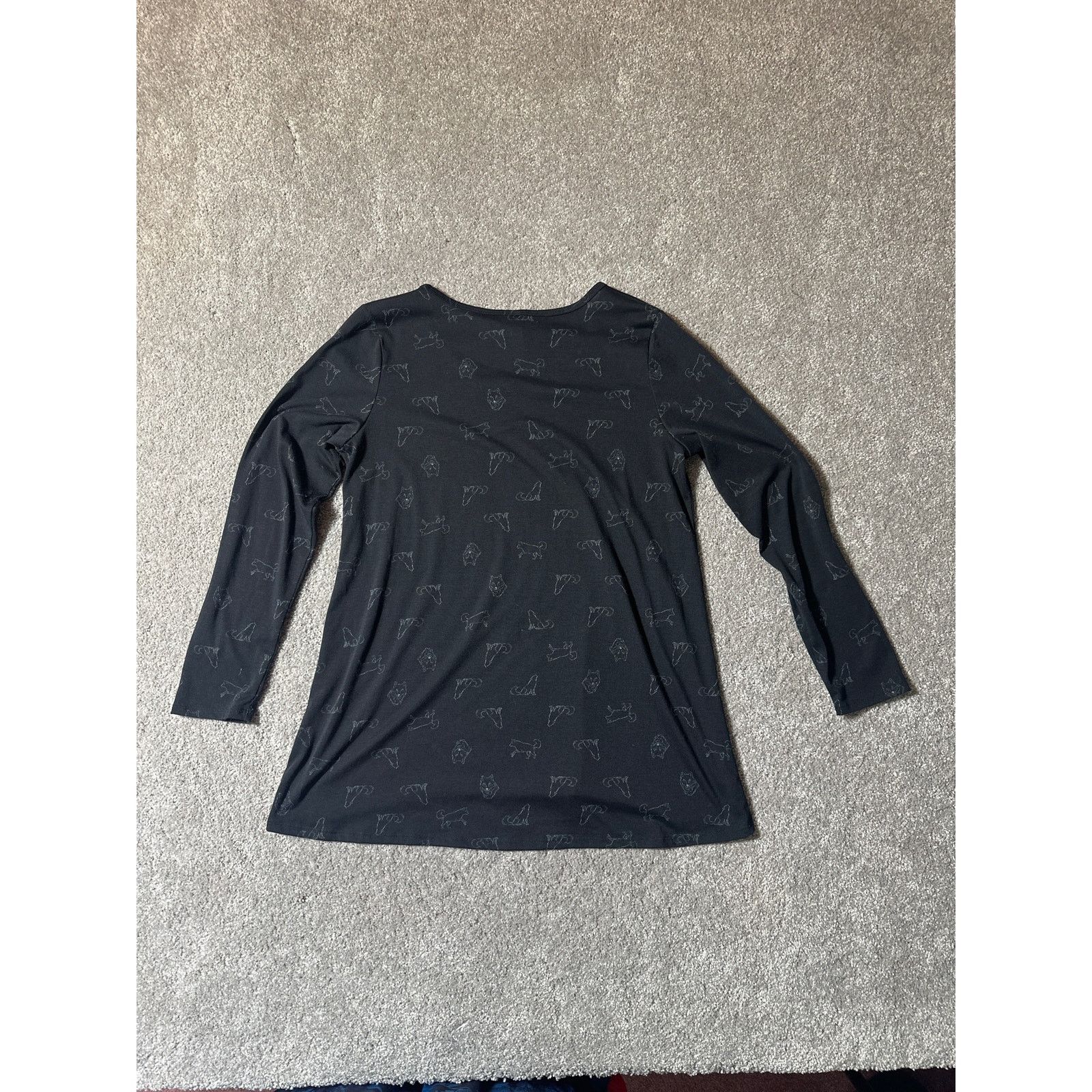 Other Lularoe Black Cat Shirt Womens L Goth Whimsigoth Grandmacore Size L / US 10 / IT 46 - 2 Thumbnail