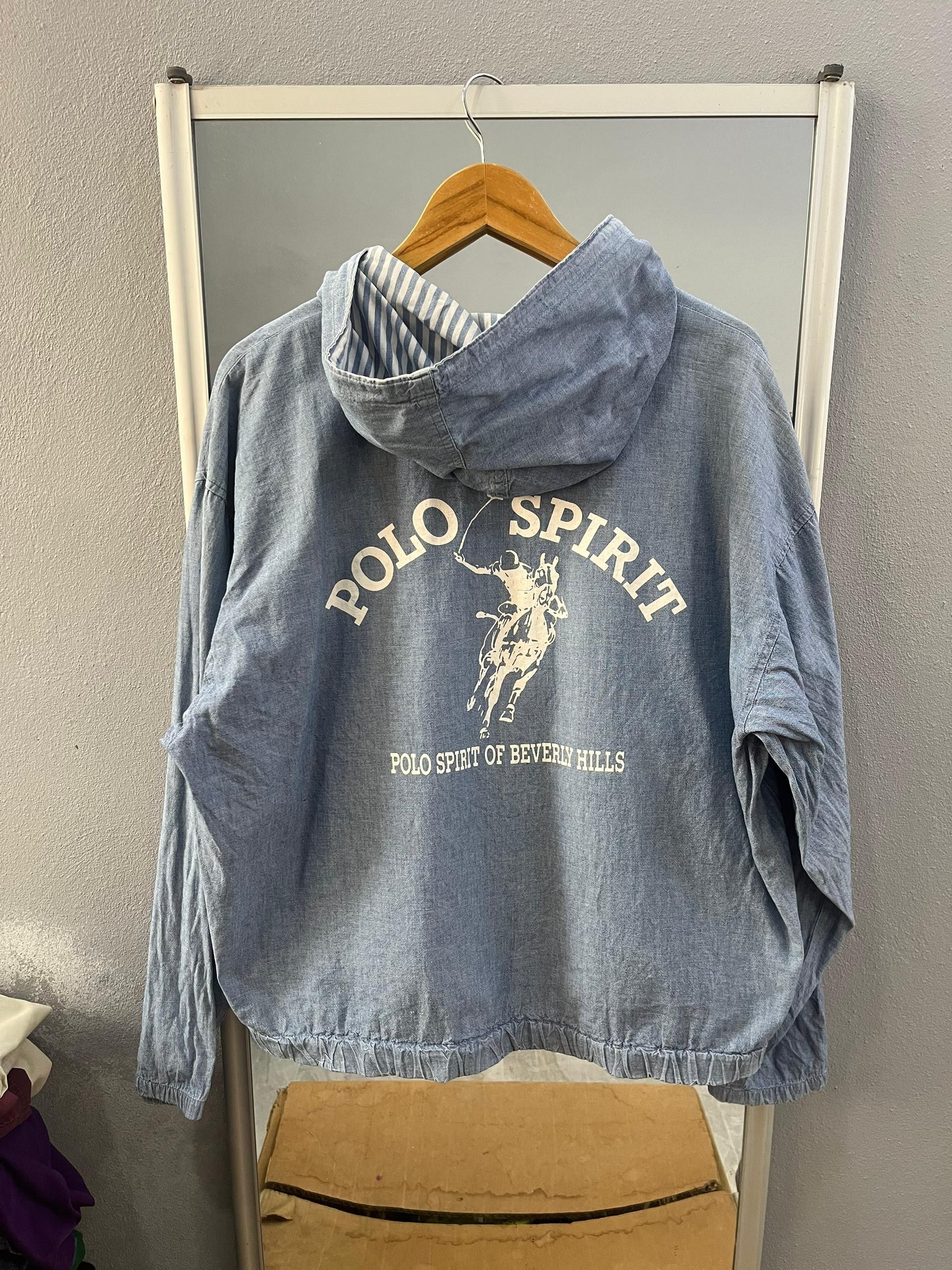 Beverly Hills Polo Club Polo Spirit Chambray Boxy Zip Hoodie Jacket L Size US L / EU 52-54 / 3 - 1 Thumbnail
