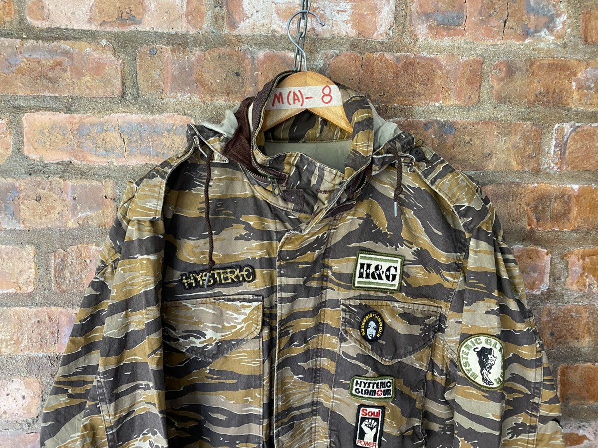 Hysteric Glamour 1990s HG tiger Stripe Patch Camo Military Jacket Size US L / EU 52-54 / 3 - 3 Thumbnail