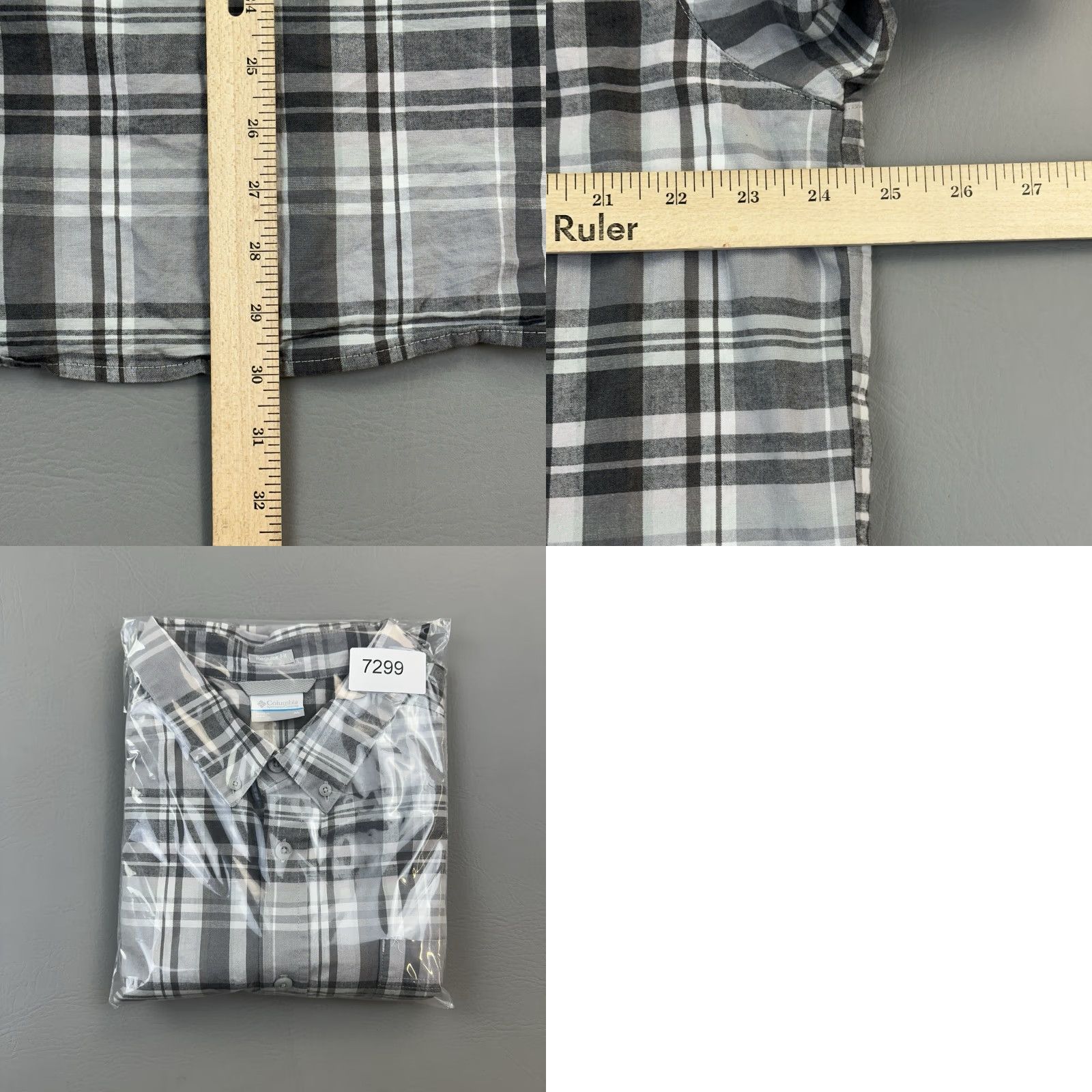 Vintage Columbia Shirt Mens XL Gray Plaid Short Sleeve Hiking Outdoor Rapid Rivers II Size US XL / EU 56 / 4 - 8 Thumbnail