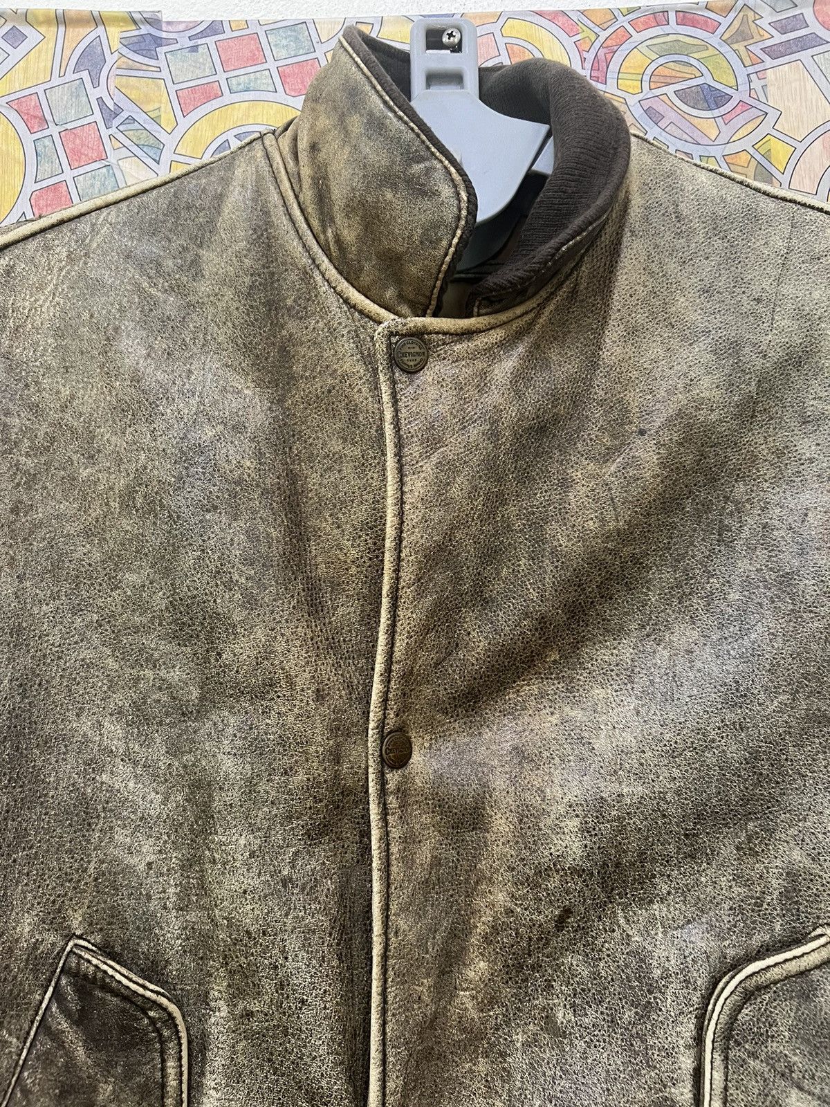 Chevignon Leather flight jacket CHEVIGNON ROLL AIRFLYTE. (GJ36) Size US M / EU 48-50 / 2 - 20 Thumbnail