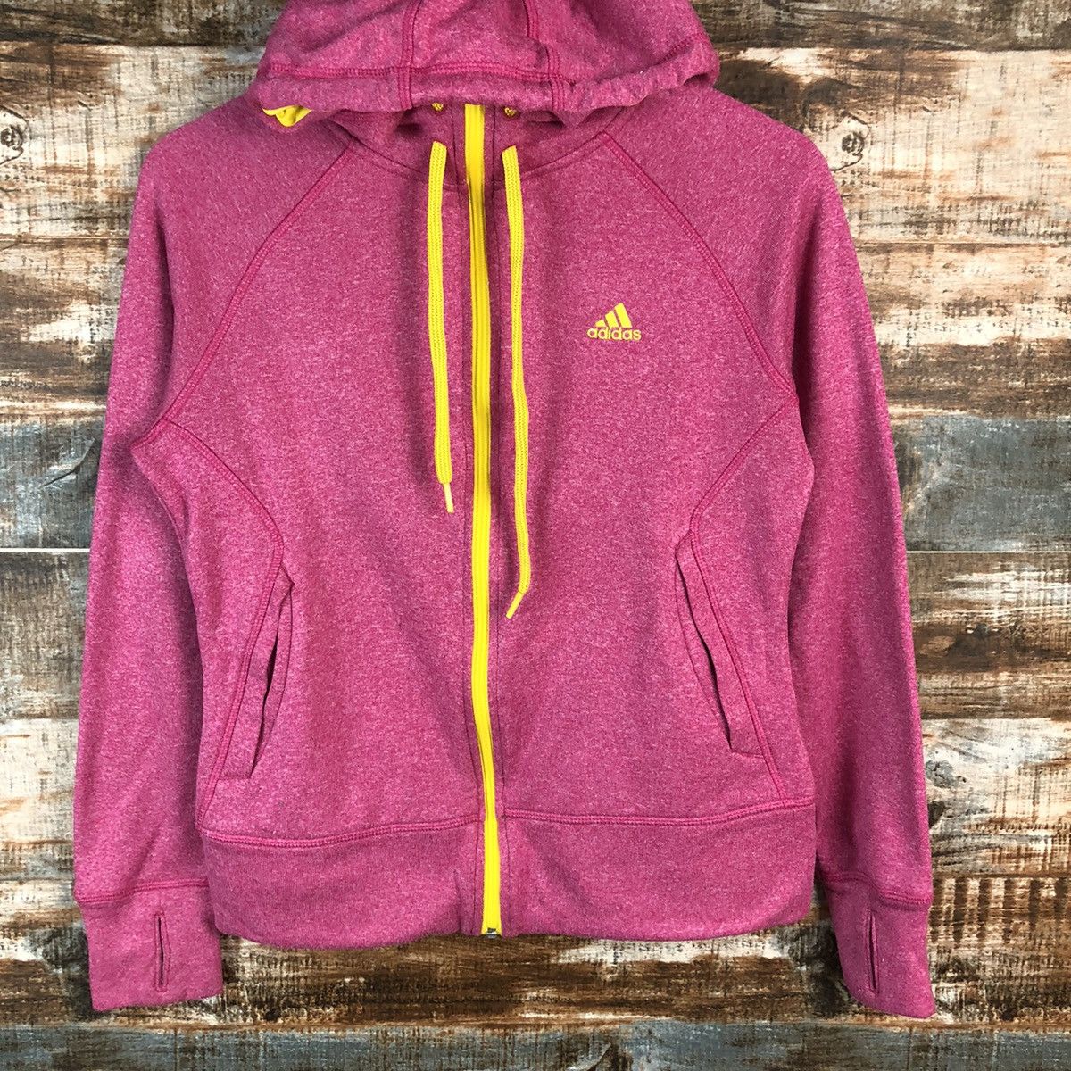 Adidas Adidas Pink Hoodie #A958 Size L / US 10 / IT 46 - 3 Thumbnail