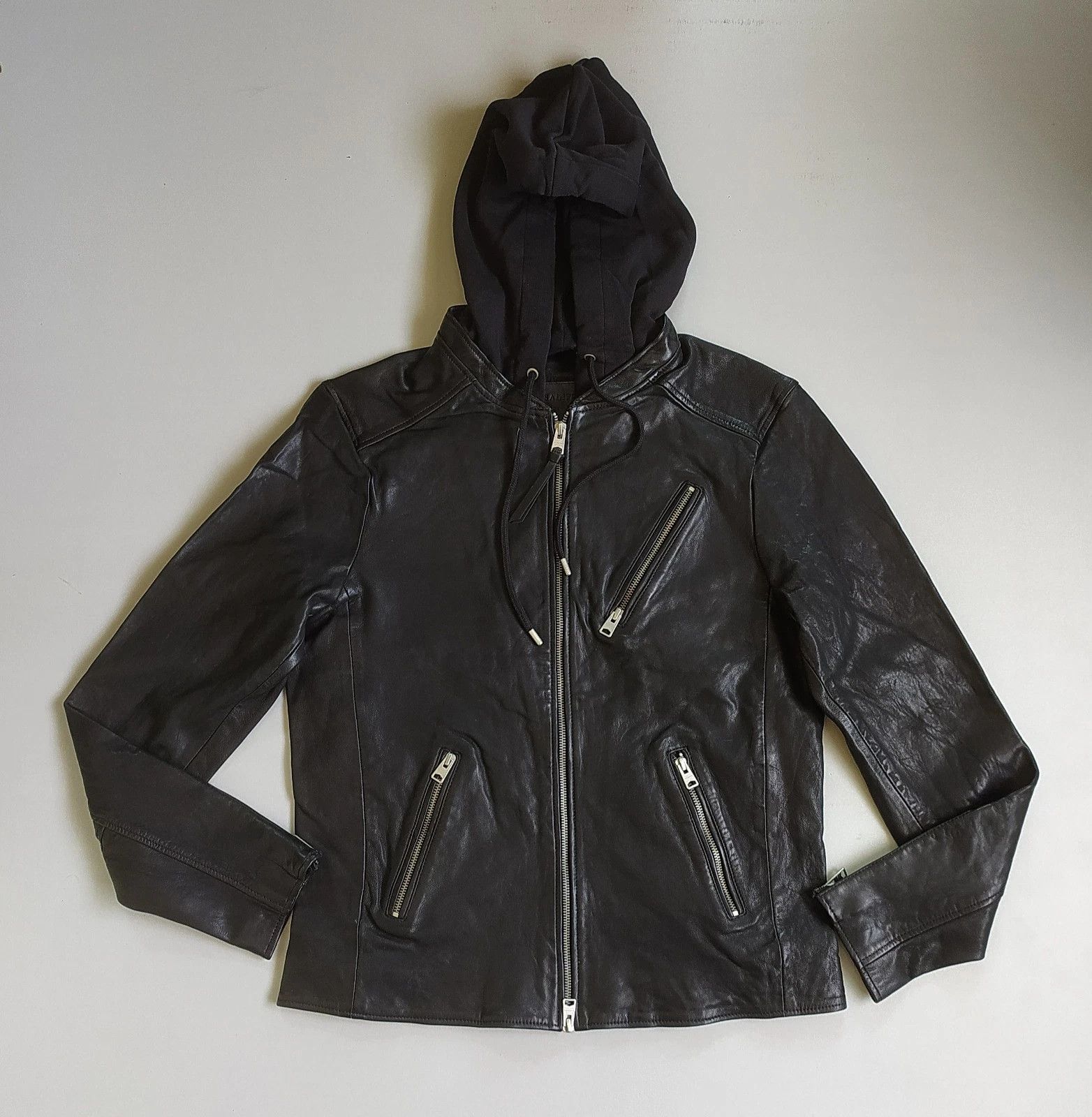 Allsaints Allsaints HARWOOD-Leather jacket Free Shipping FTP/9002 Size US L / EU 52-54 / 3 - 1 Thumbnail