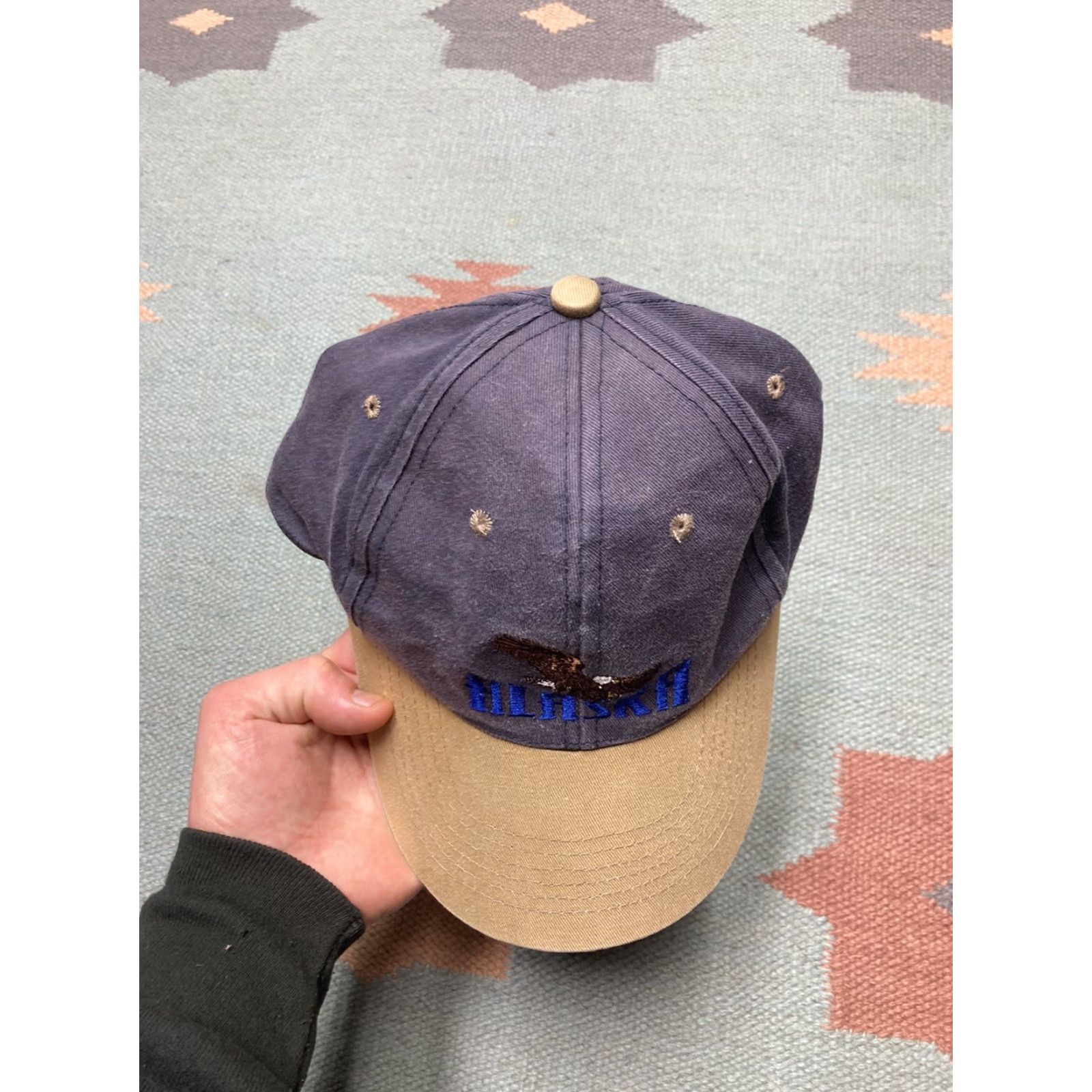 Vintage VINTAGE Alaska eagle hat strapback cap shallow cotton Skagway 90s y2k animal Men Adjustable Blue Cap Mens Size ONE SIZE - 3 Thumbnail