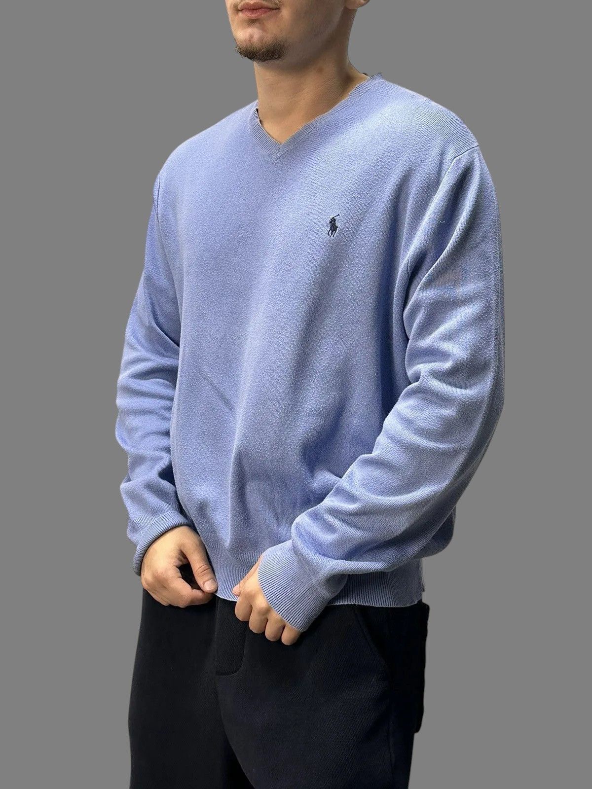 Denim & Supply Ralph Lauren Polo Ralph Lauren Blue Knit Sweater Preppy 90s Size US L / EU 52-54 / 3 - 1 Thumbnail