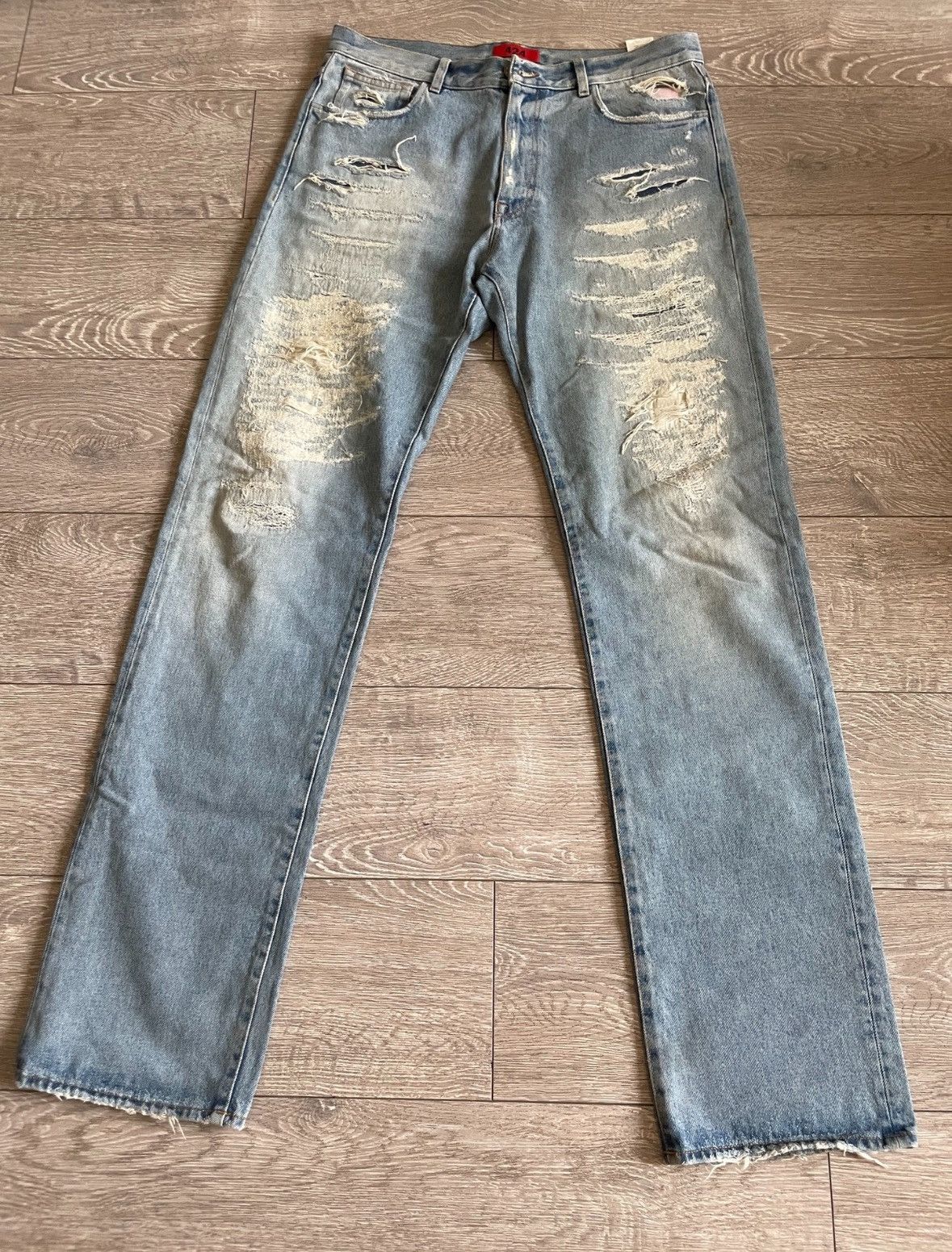 424 424 fw23 denim ripped jeans Size US 34 / EU 50 - 1 Thumbnail