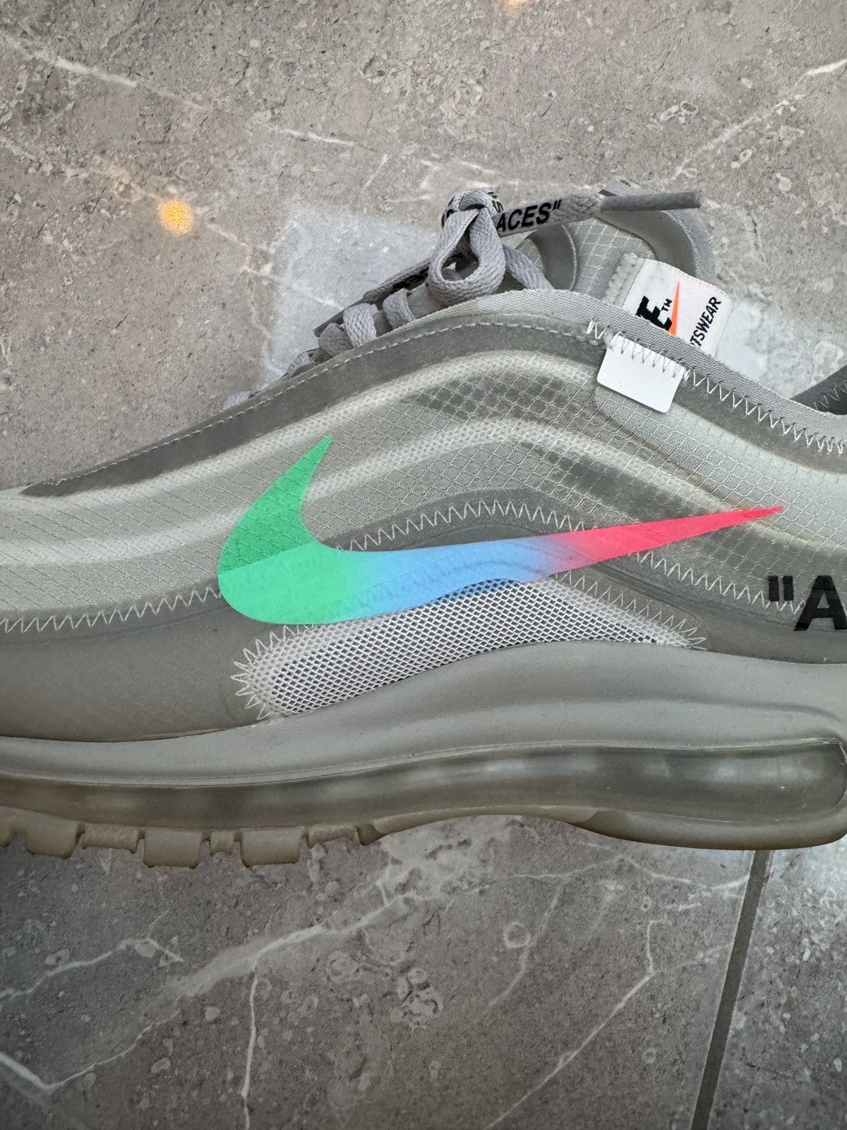 Nike × Off-White Nike Off-White Air Max 97 ‘Menta’ - UK9/US10 Size US 10 / EU 43 - 4 Thumbnail