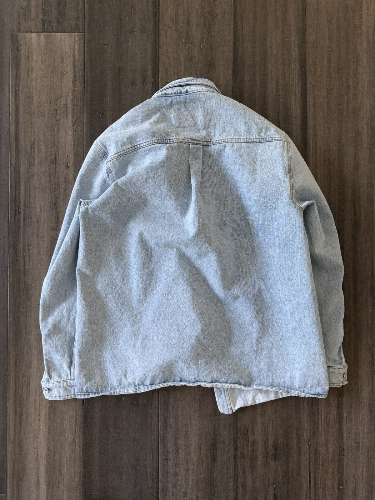 Y/Project 22AW Pinched Logo Denim Shirt Blue XS Size US XS / EU 42 / 0 - 3 Thumbnail
