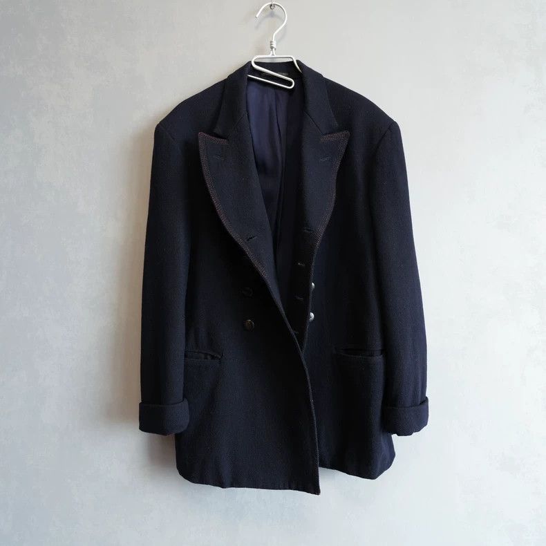 Yohji Yamamoto Yohji Yamamoto88AW double-breasted jacket with red and blac Size US S / EU 44-46 / 1 - 2 Thumbnail