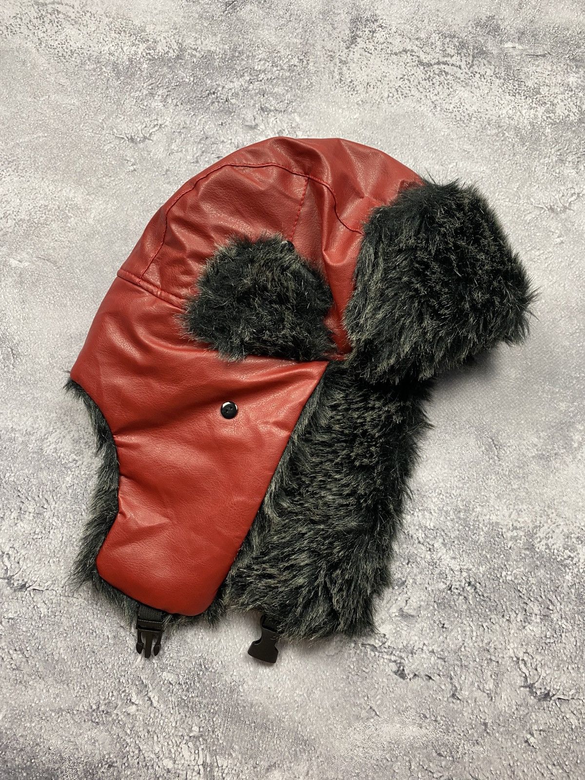If Six Was Nine Vntg Ushanka Trapper Hat Furry Mohair Fuzzy Fur Red Hat Y2K Size ONE SIZE - 3 Thumbnail