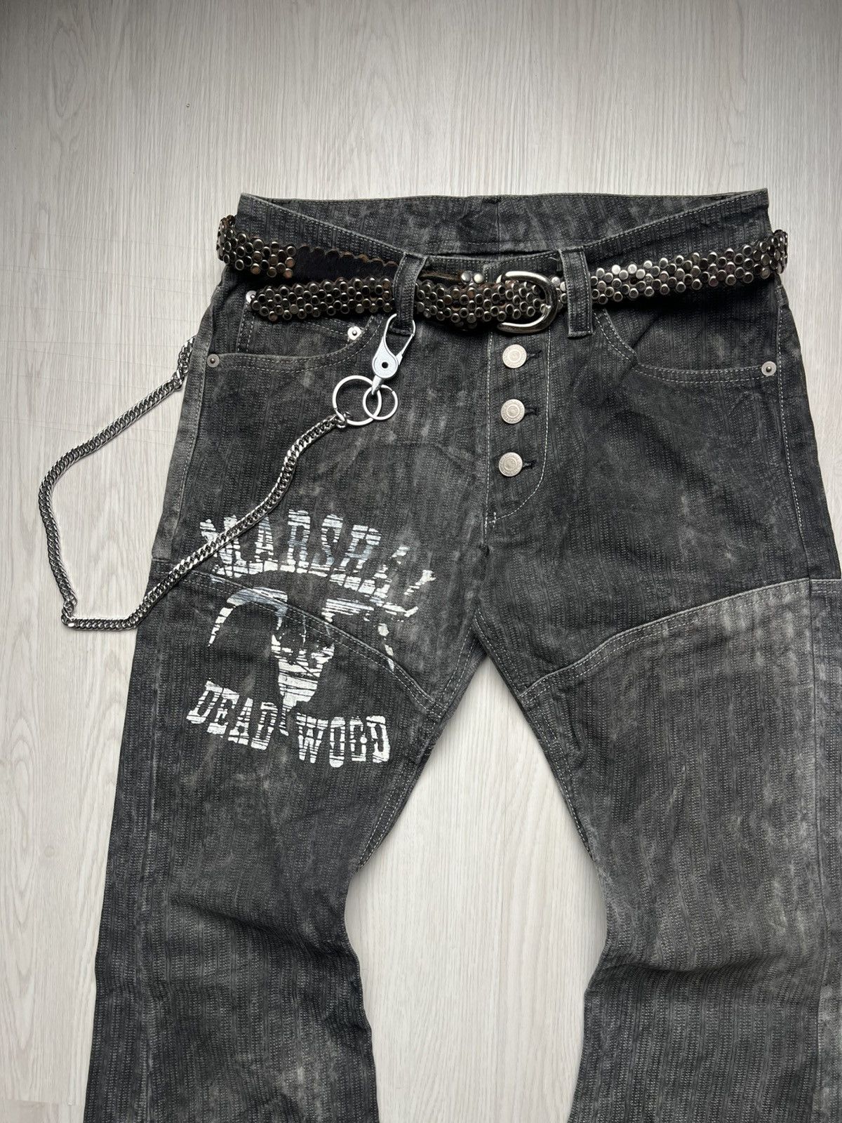 Tornado Mart Vkei Tornado Mart “Marshal Dead Wood” Lace Up Flared Pants Size US 29 - 4 Thumbnail