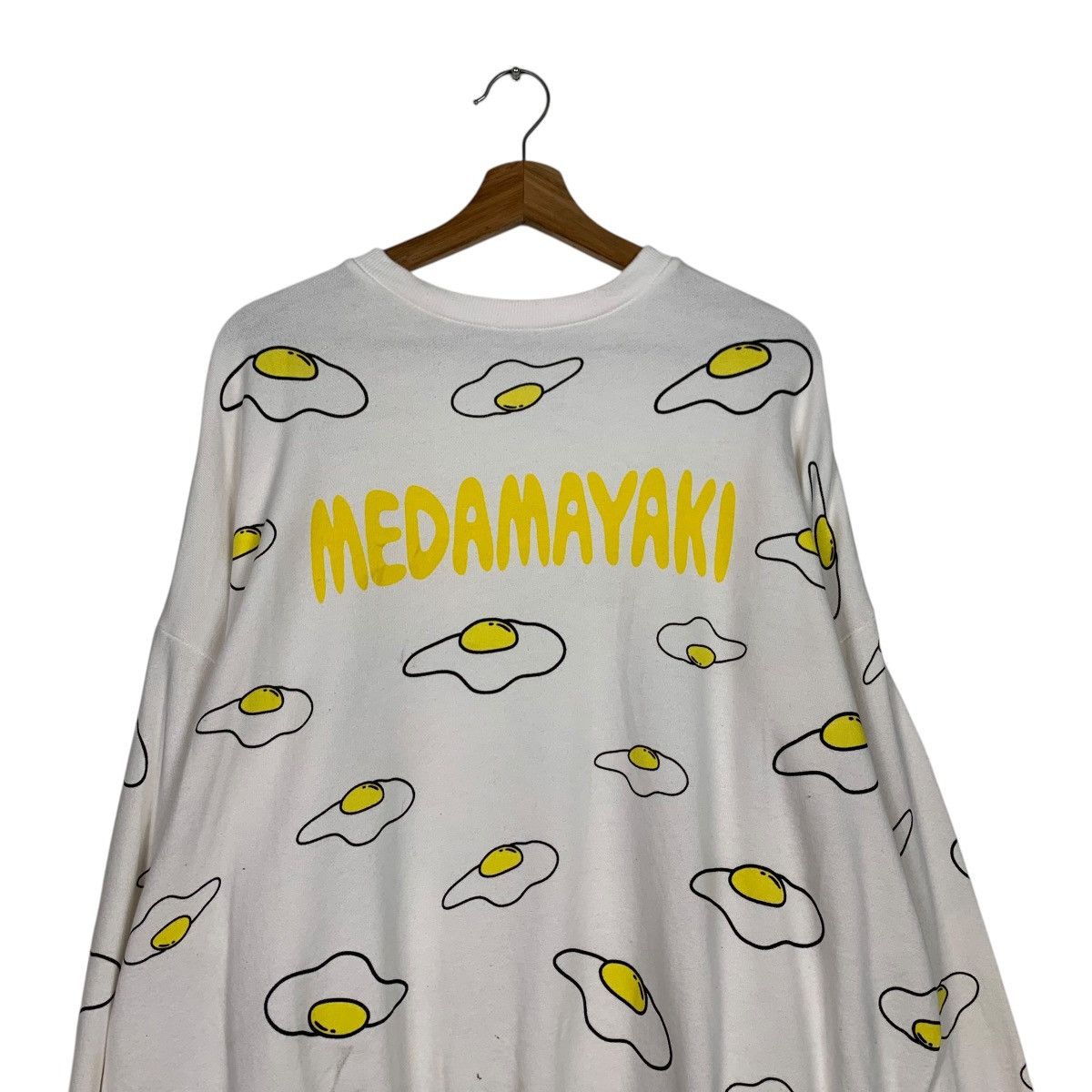 Japanese Brand PUNYUS MEDAMAYAKI Eggs All Over Print Sweatshirts #1952-C85 Size US XXL / EU 58 / 5 - 2 Thumbnail