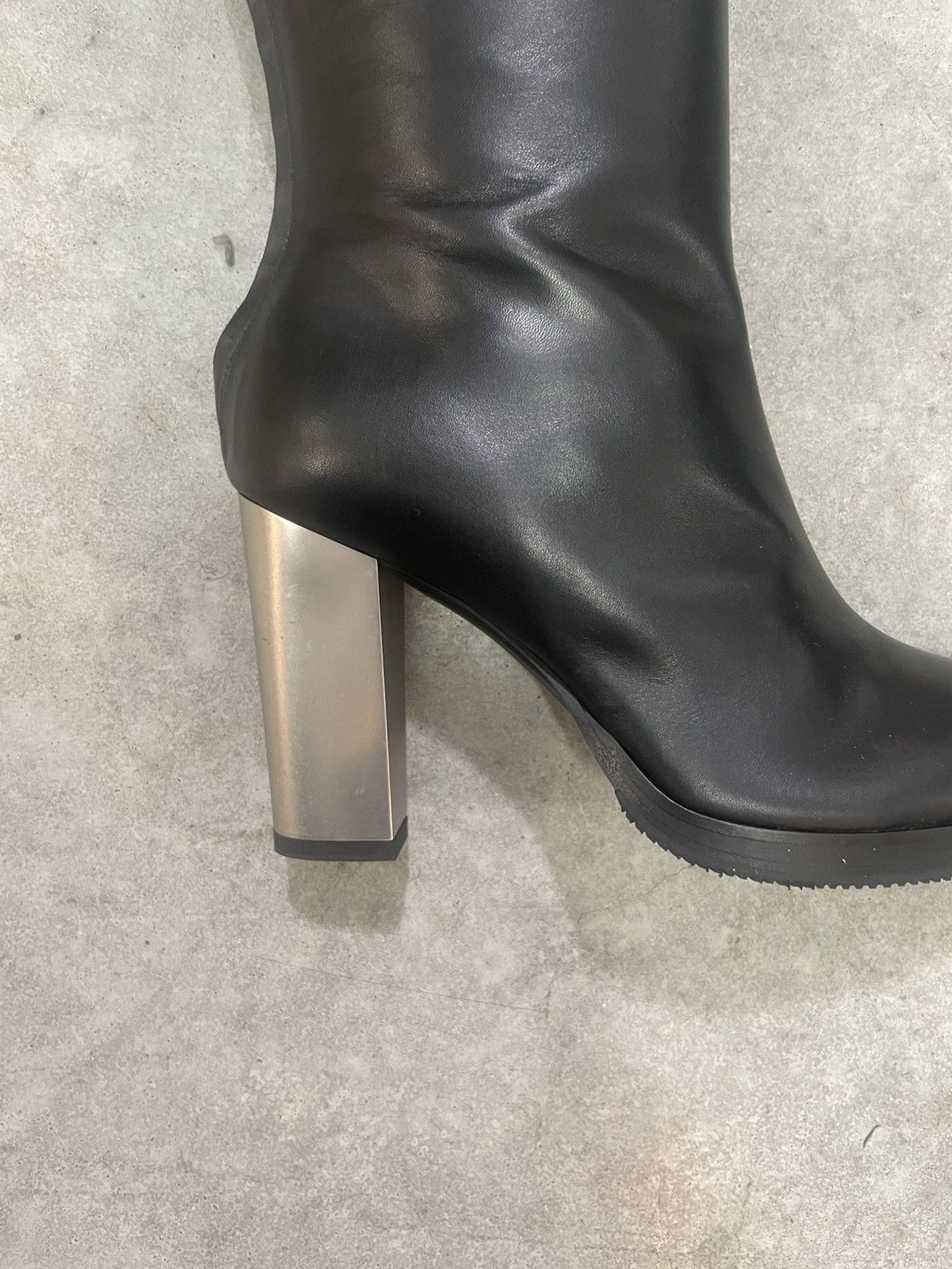 Helmut Lang FW24 Sample Helmut Lang Black Leather Knee-High Boots Size US 9 / IT 39 - 3 Thumbnail