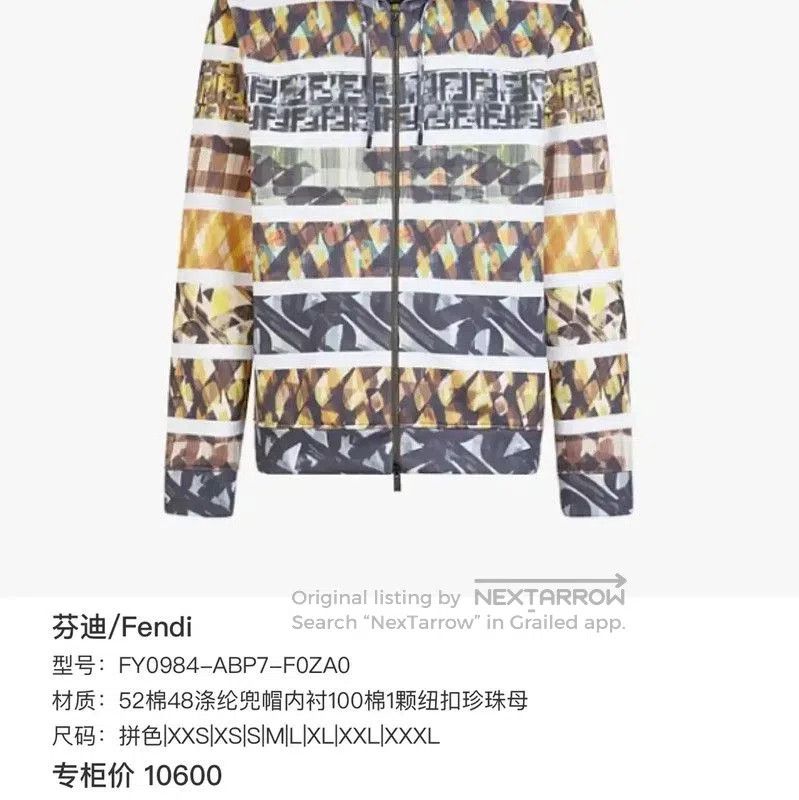 Fendi Fendi Multicolor Cotton Hoodie for Men . Size US M / EU 48-50 / 2 - 5 Thumbnail