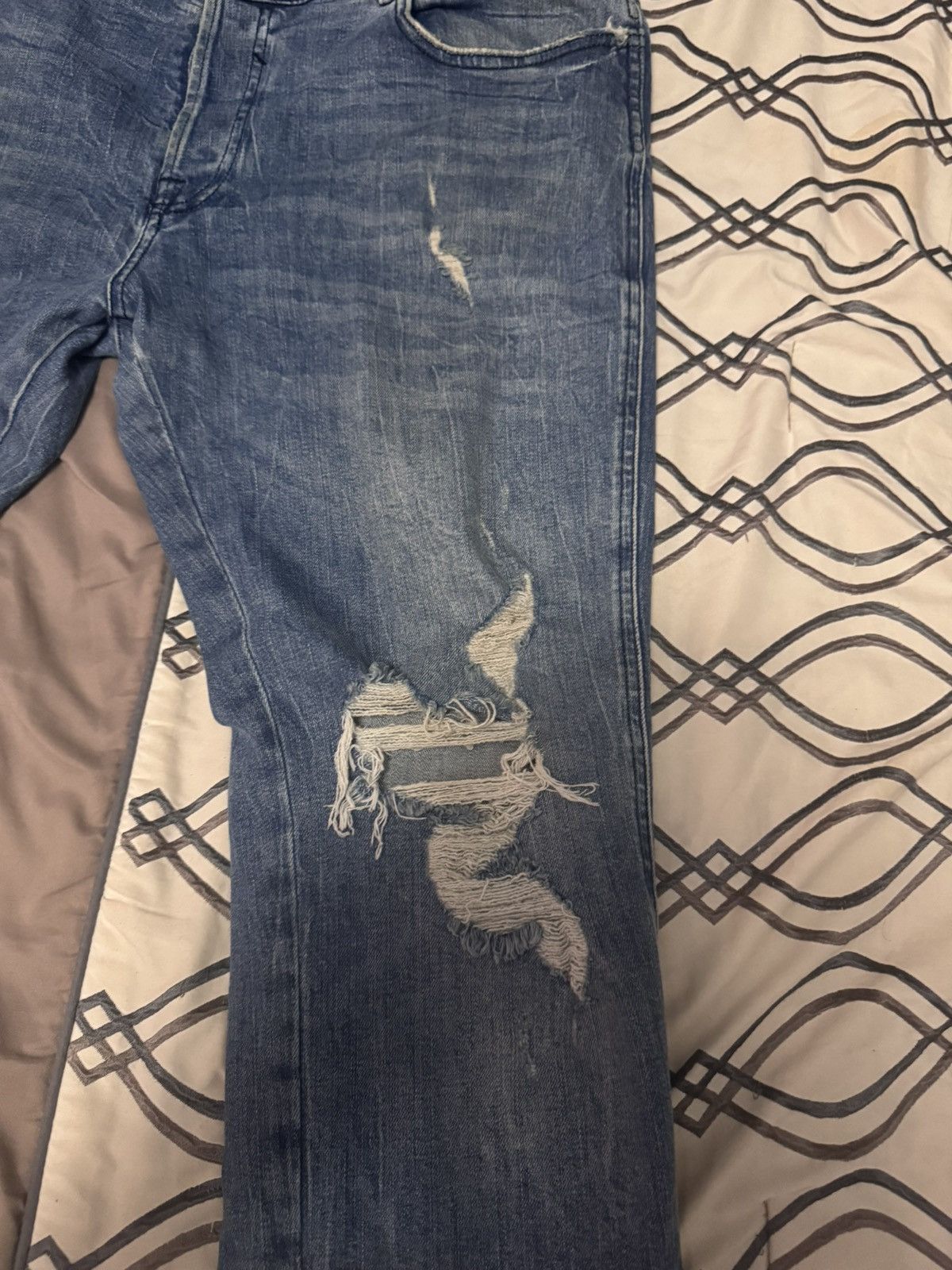 Zara Men’s Ripped Blue Jeans Size US 36 / EU 52 - 5 Thumbnail