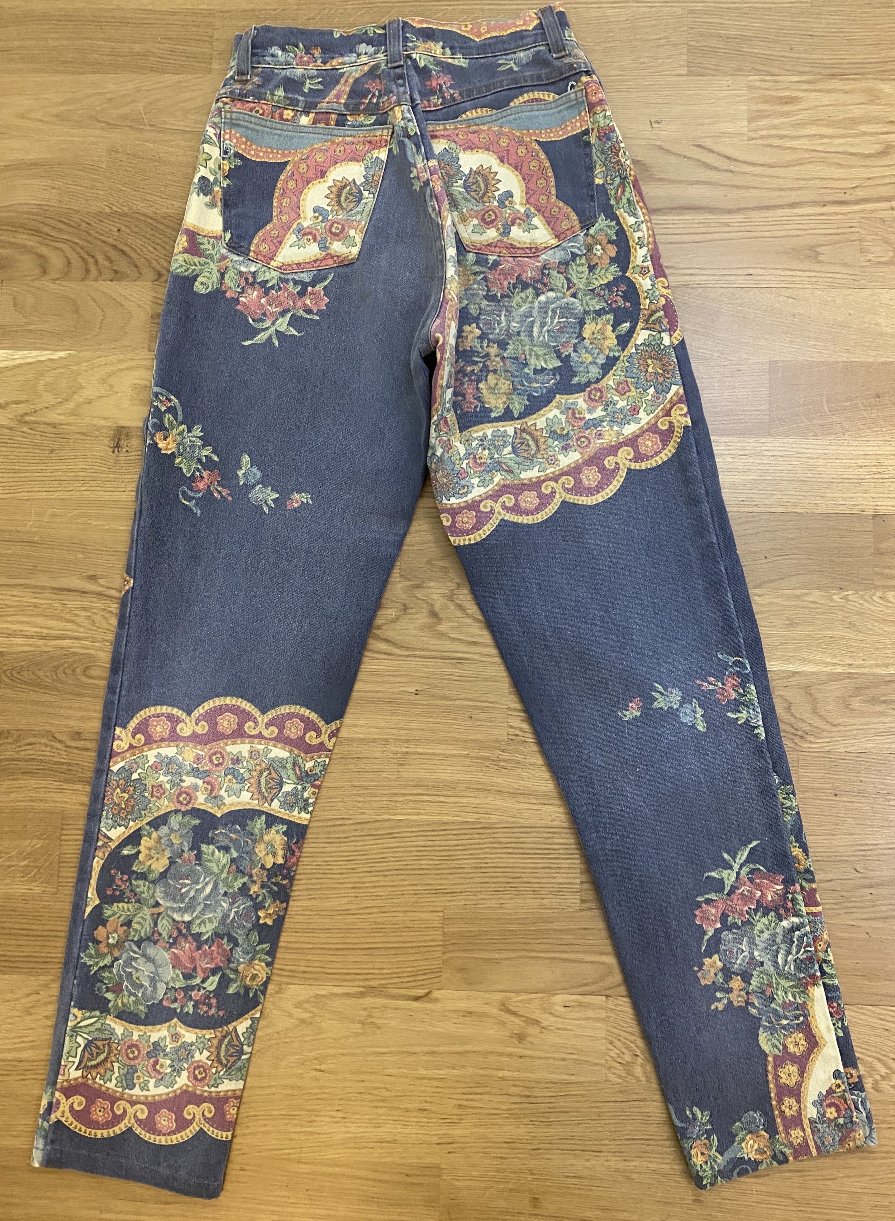 Roberto Cavalli Roberto Cavalli Floral Baroque Print Jeans Denim Small XS Size 26" / US 2 / IT 38 - 8 Thumbnail