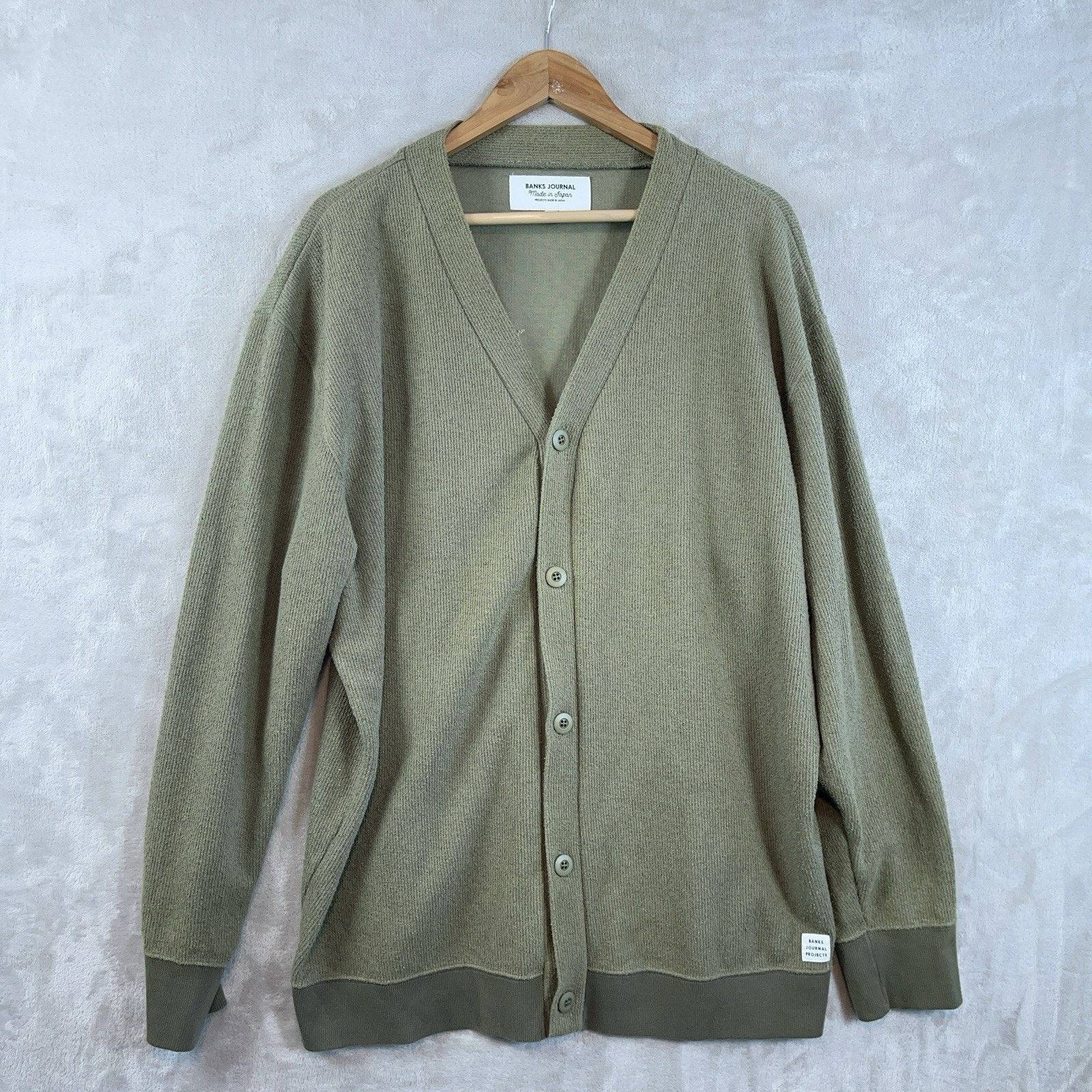 Banks Journal Banks Journal Made In Japan Waffle Knit Cardigan Men's XL Size US XL / EU 56 / 4 - 1 Thumbnail