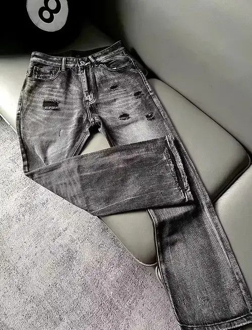 Designer faded damaged ripped grunge flared pants Size US 32 / EU 48 - 3 Thumbnail