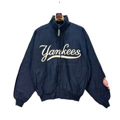 Vintage MLB New York Yankees Authentic Majestic Bomber Jacket Large RN#  53157