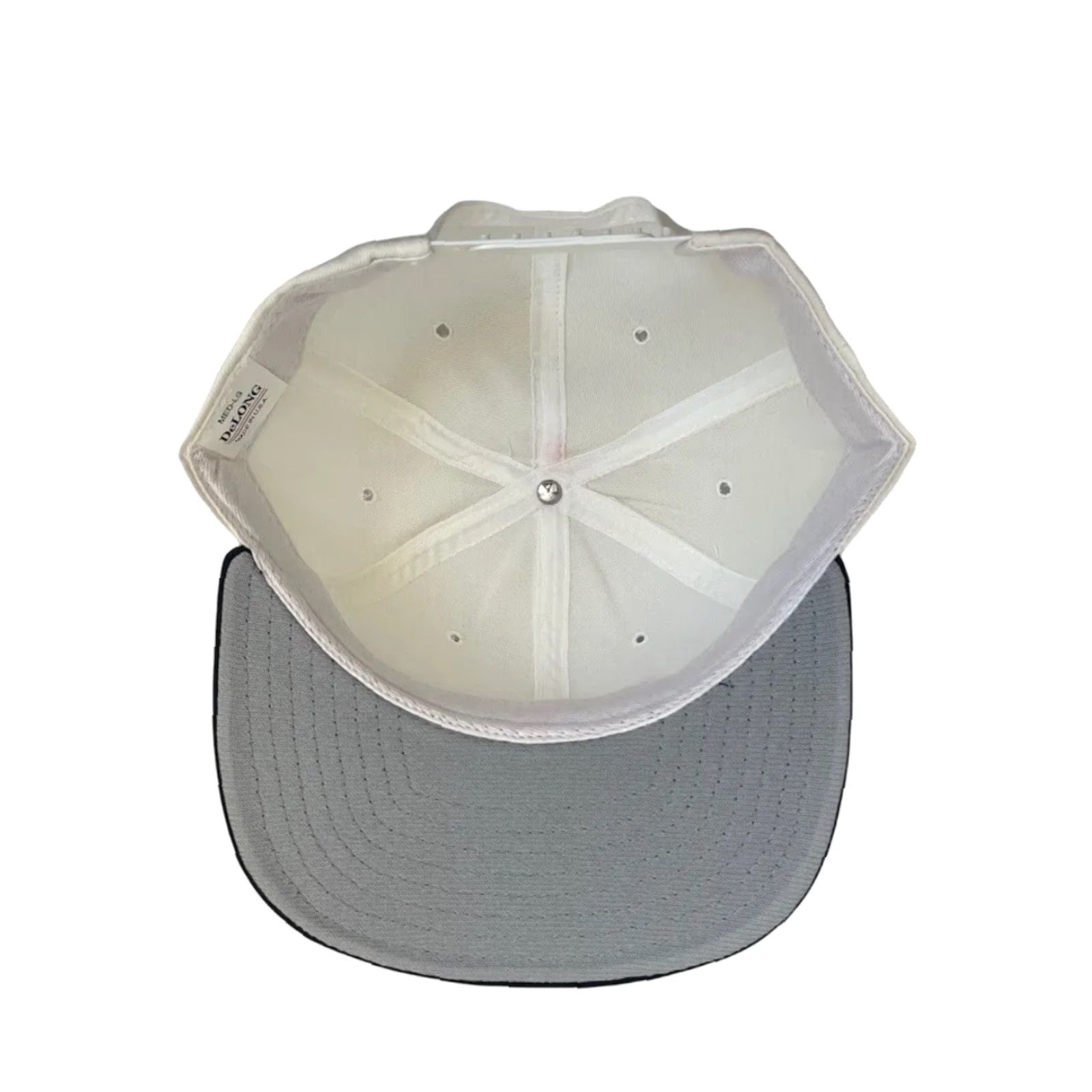 Vintage VINTAGE DeLong Wool Snapback Hat Cap Adult S/M Deadstock NWOT 90s Black White Crown Grey Underbill Adjustable Men's Mens Size ONE SIZE - 5 Thumbnail