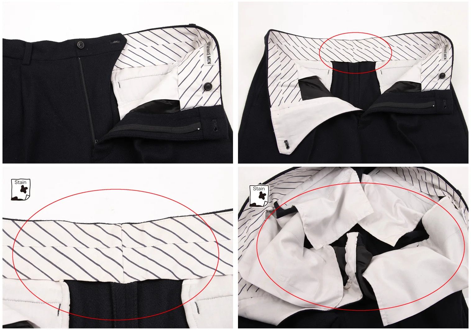 Issey Miyake Wool Design Set-Up in Navy, Size XL Size US 38 / EU 54 - 13 Thumbnail