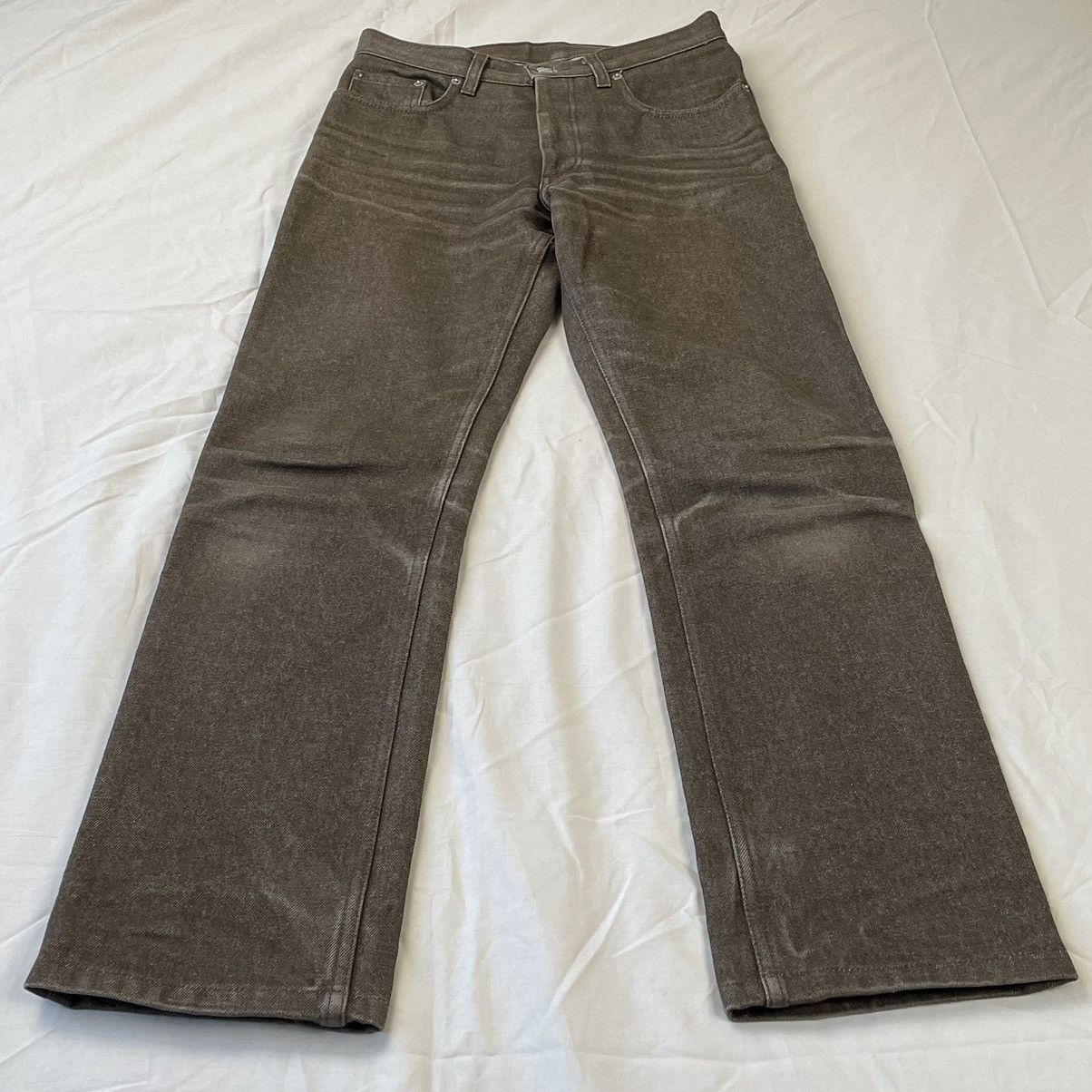 Helmut Lang 90s Helmut Lang Brown Raw Denim Jeans Size US 28 / EU 44 - 3 Thumbnail