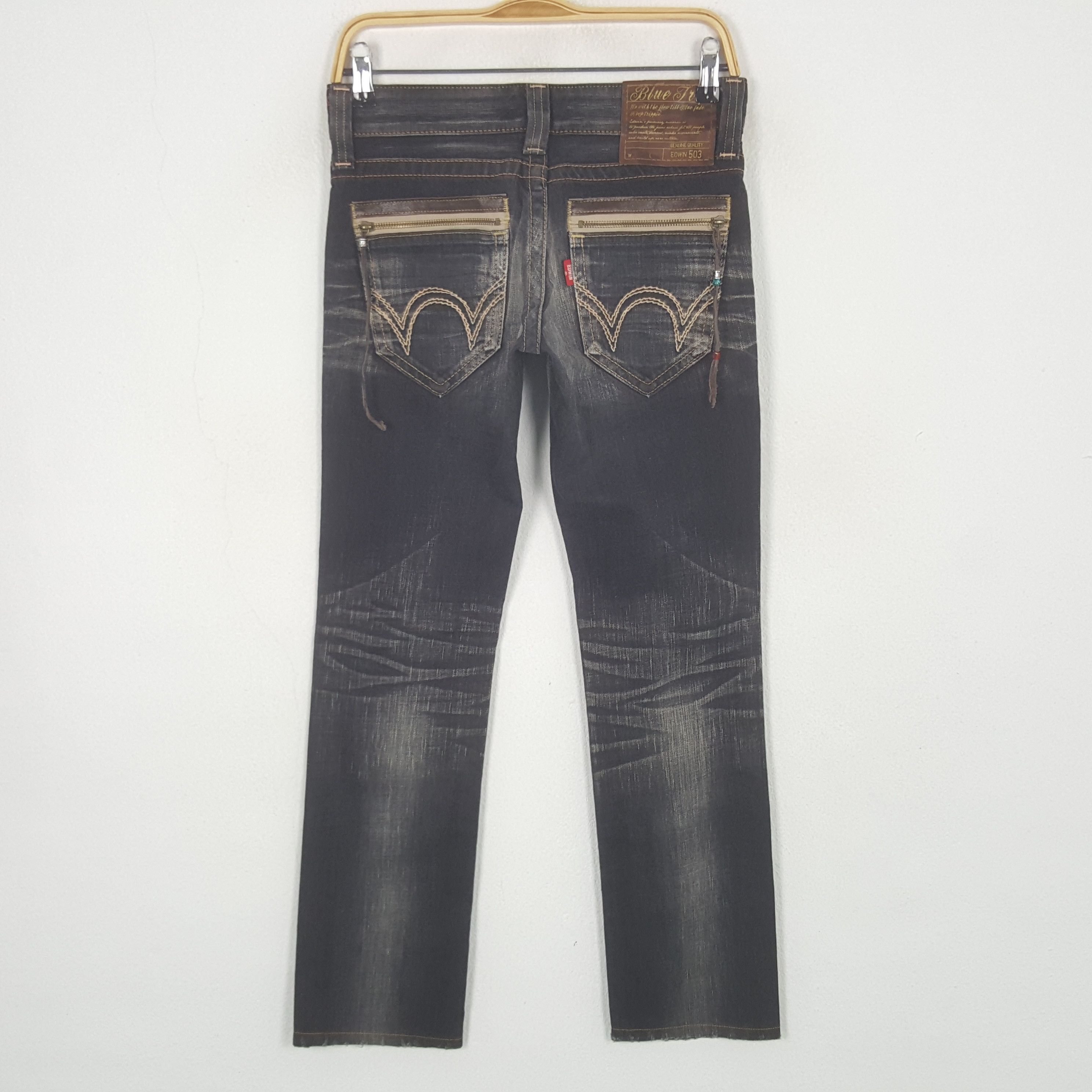 Edwin Vintage Edwin Japanese Black Denim Jeans Size 28" / US 6 / IT 42 - 4 Thumbnail