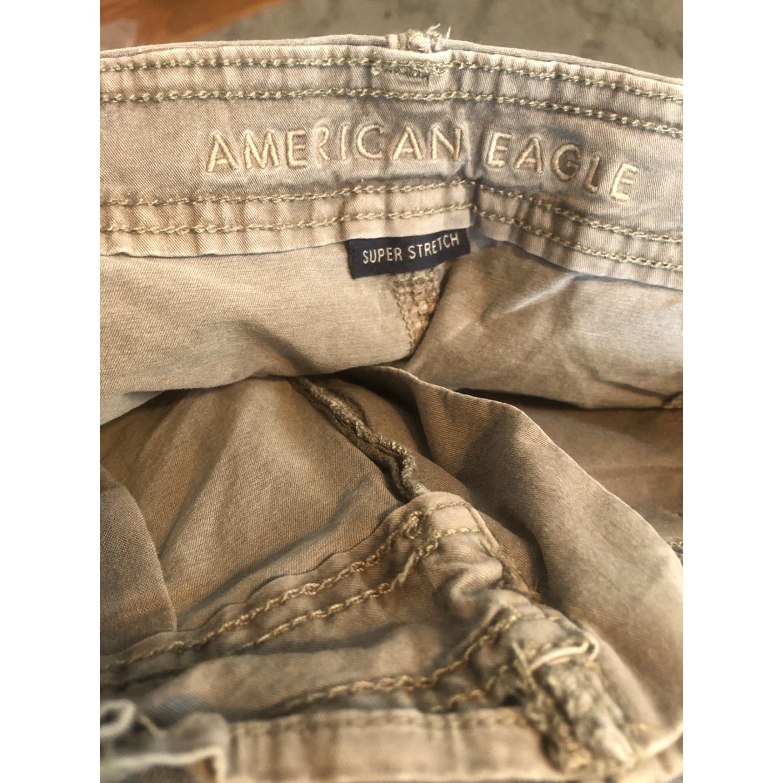 American Eagle Outfitters AMERICAN EAGLE Outfitters Hiking Shorts Women 6 Brown Pleated 4 Pocket Super Stretch Short Vintage No Size 28" / US 6 / IT 42 - 3 Thumbnail