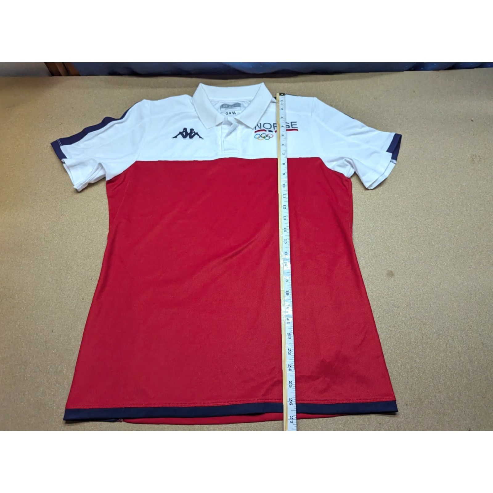 Kappa Kappa GARA Norge Norway Olympic Logo Polo Shirt Men's M Red White Polo Shirt T-Shirt Mens Size US M / EU 48-50 / 2 - 5 Thumbnail